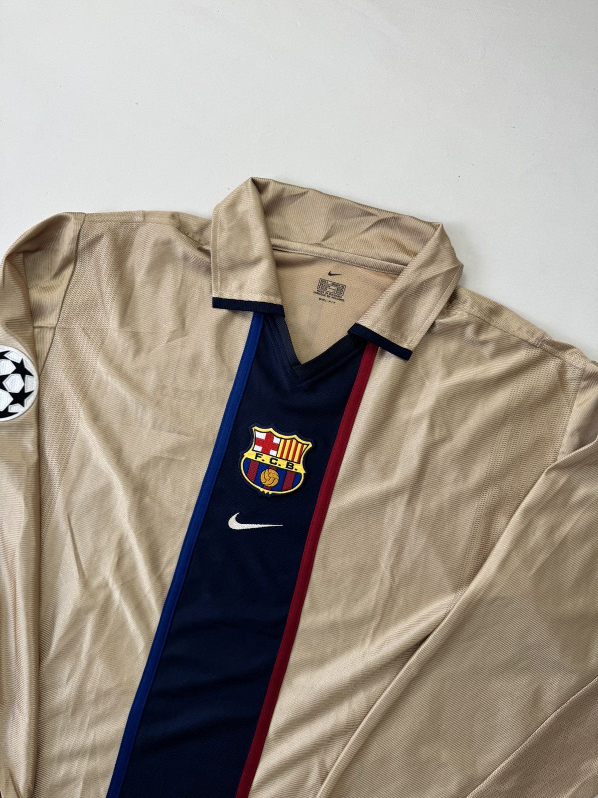 Nike Barcelona 2002 Away Match Issue Jersey Original F.De Boer 3 Size US L / EU 52-54 / 3 - 3 Thumbnail