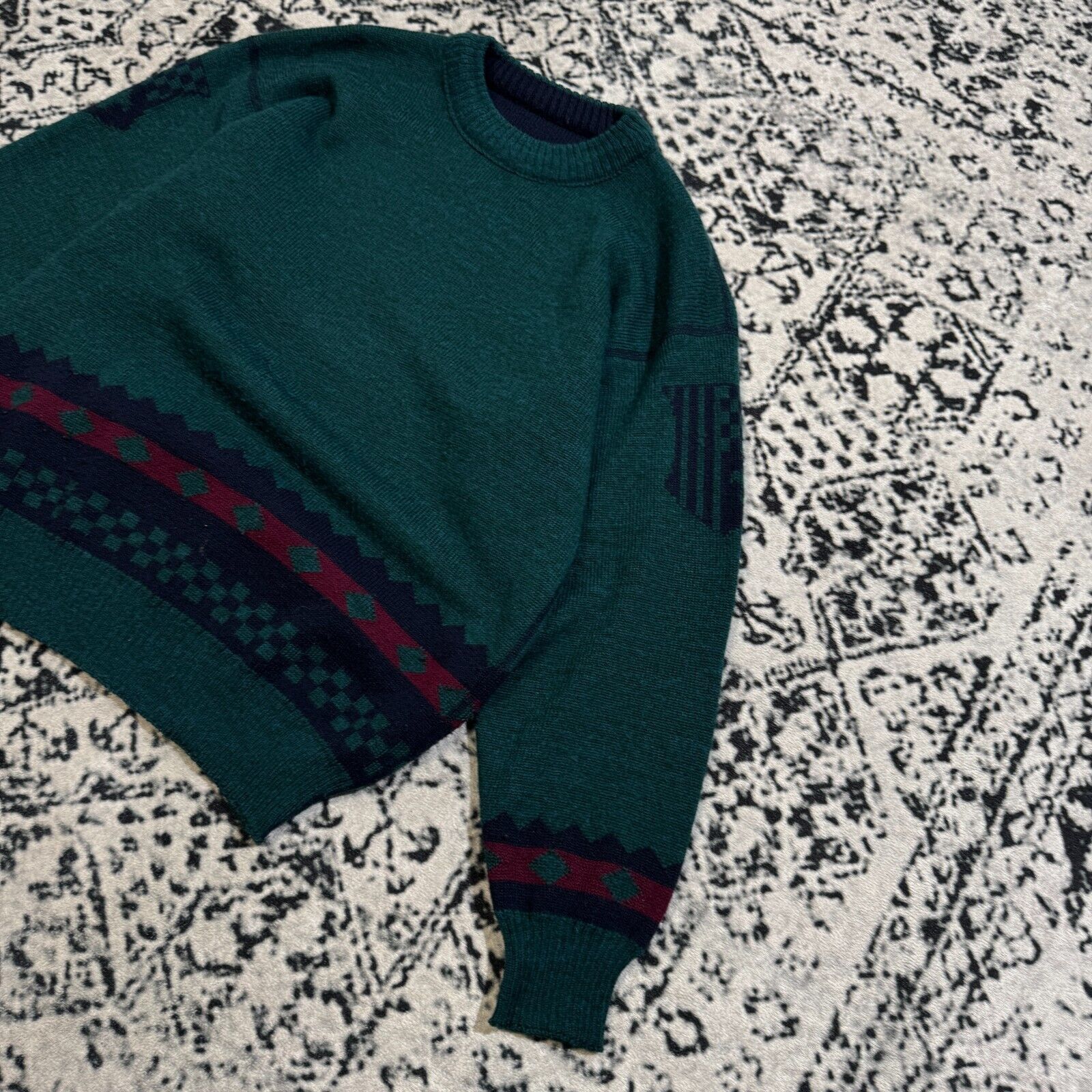 Vintage Vintage Unisex Green Wool Sweater Size S Boho Grunge Smart Size US S / EU 44-46 / 1 - 5 Thumbnail