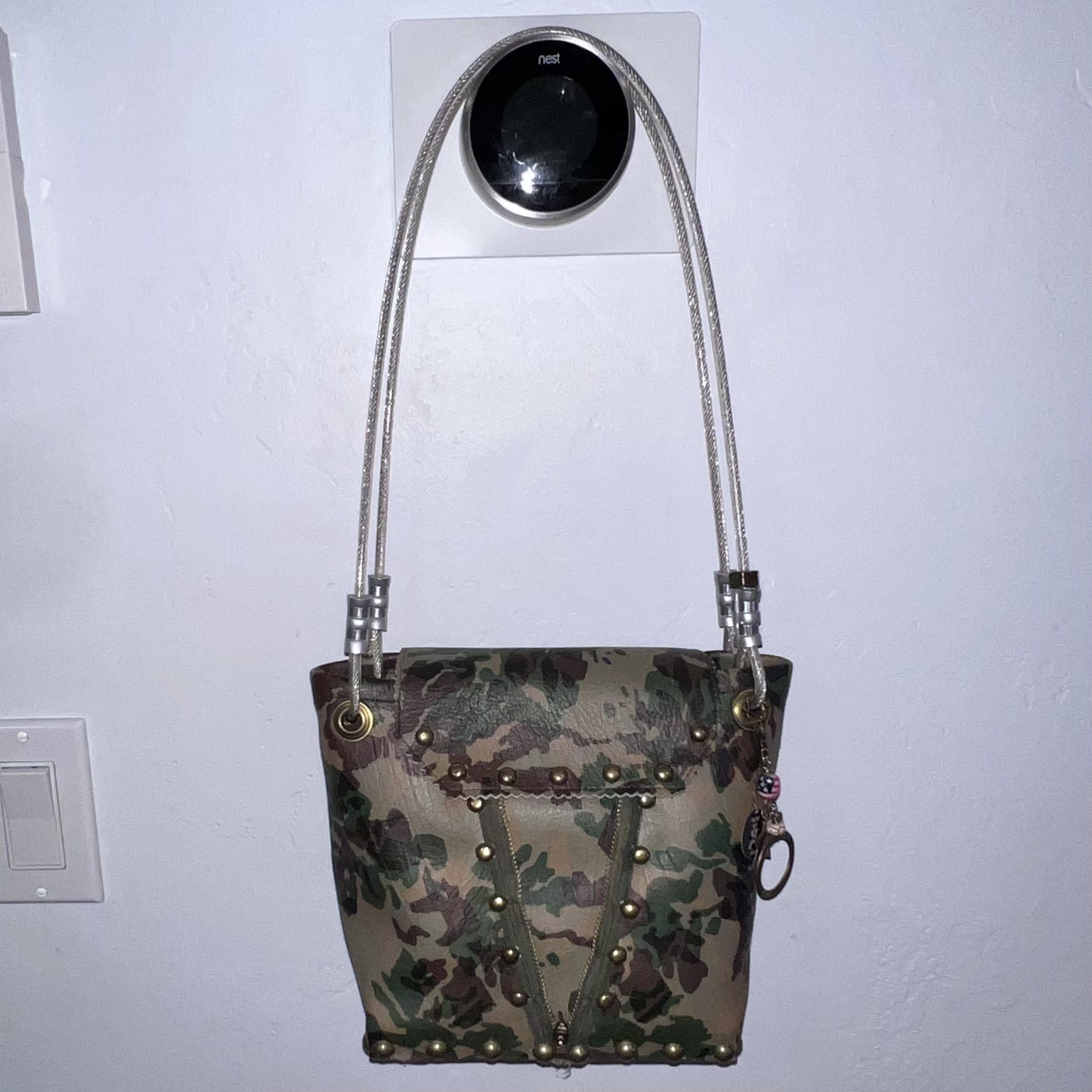 Other RARE Custom TOM BOY TOTES Bag - Floral Camo, Rivets, Charms Size ONE SIZE - 3 Thumbnail