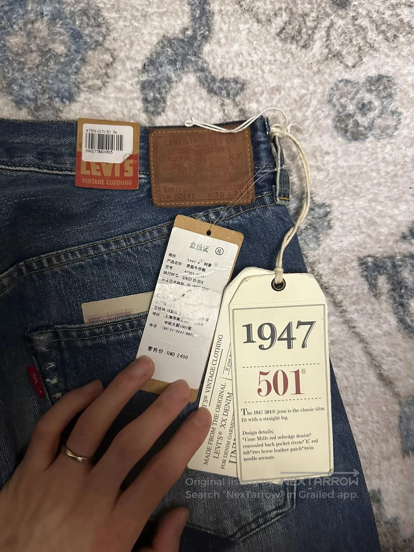 LVC LVC 1947 501 Jeans. Size US 30 / EU 46 - 4 Thumbnail