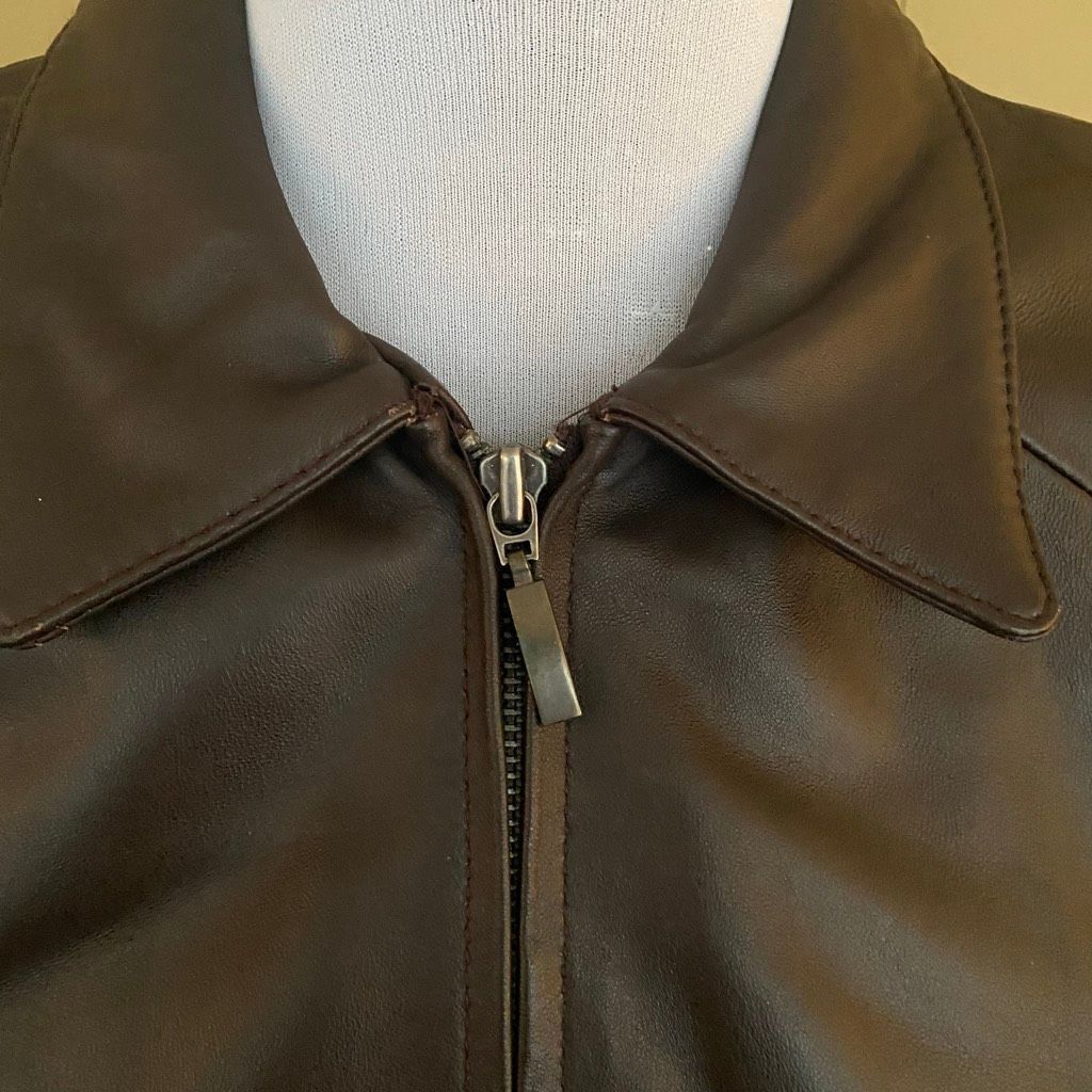 Other Style & Co women L genuine leather full zip satin lined jack Size L / US 10 / IT 46 - 2 Thumbnail