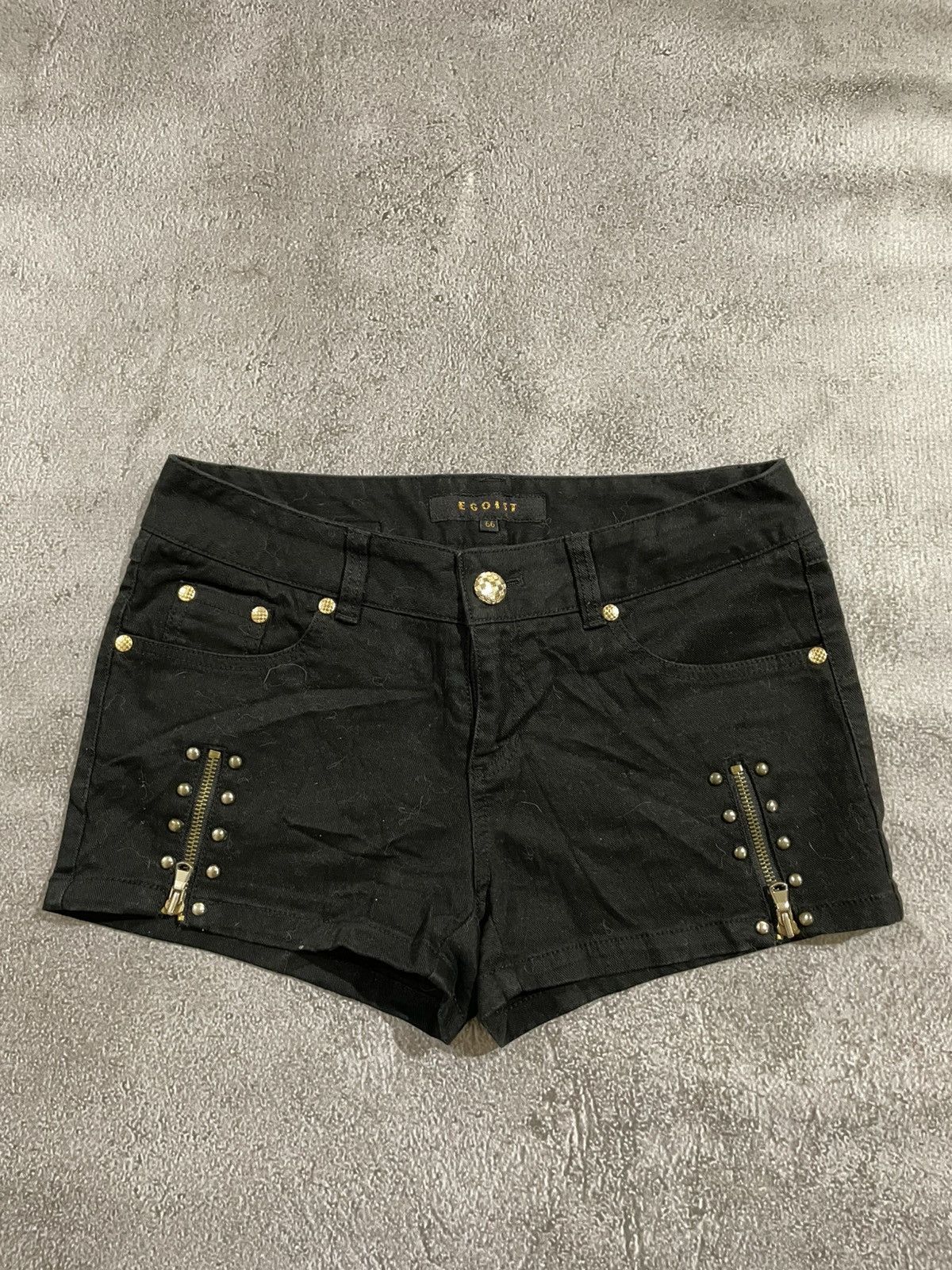 If Six Was Nine × Le Grande Bleu (L.G.B.) × True Religion Egoist Hot Pants Punk style Size 29" - 1 Thumbnail