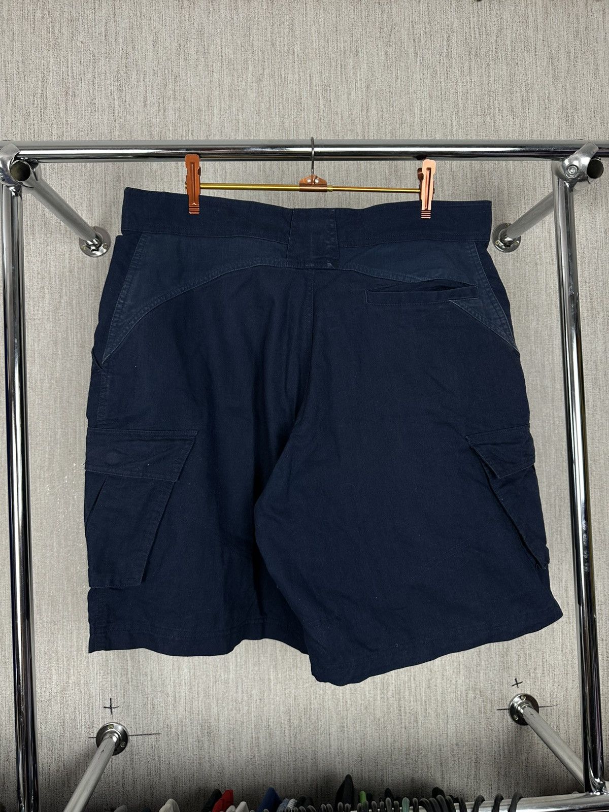Nike Vintage Y2K Nike Swoosh Cargo Shorts Navy Blue Size US 36 / EU 52 - 4 Thumbnail