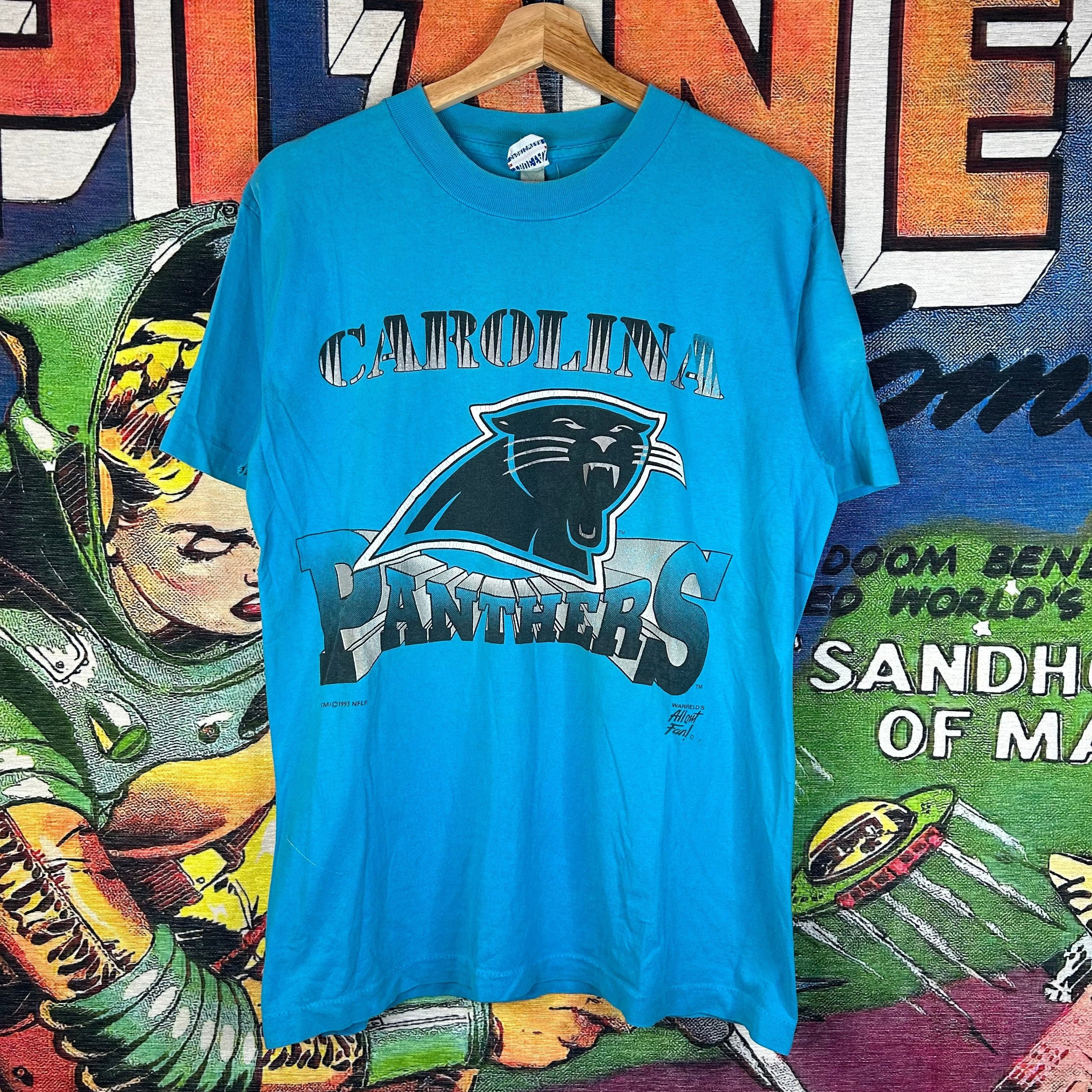 NFL × Vintage Vintage 90s Carolina Panthers Tee Size Medium Size US M / EU 48-50 / 2 - 1 Thumbnail