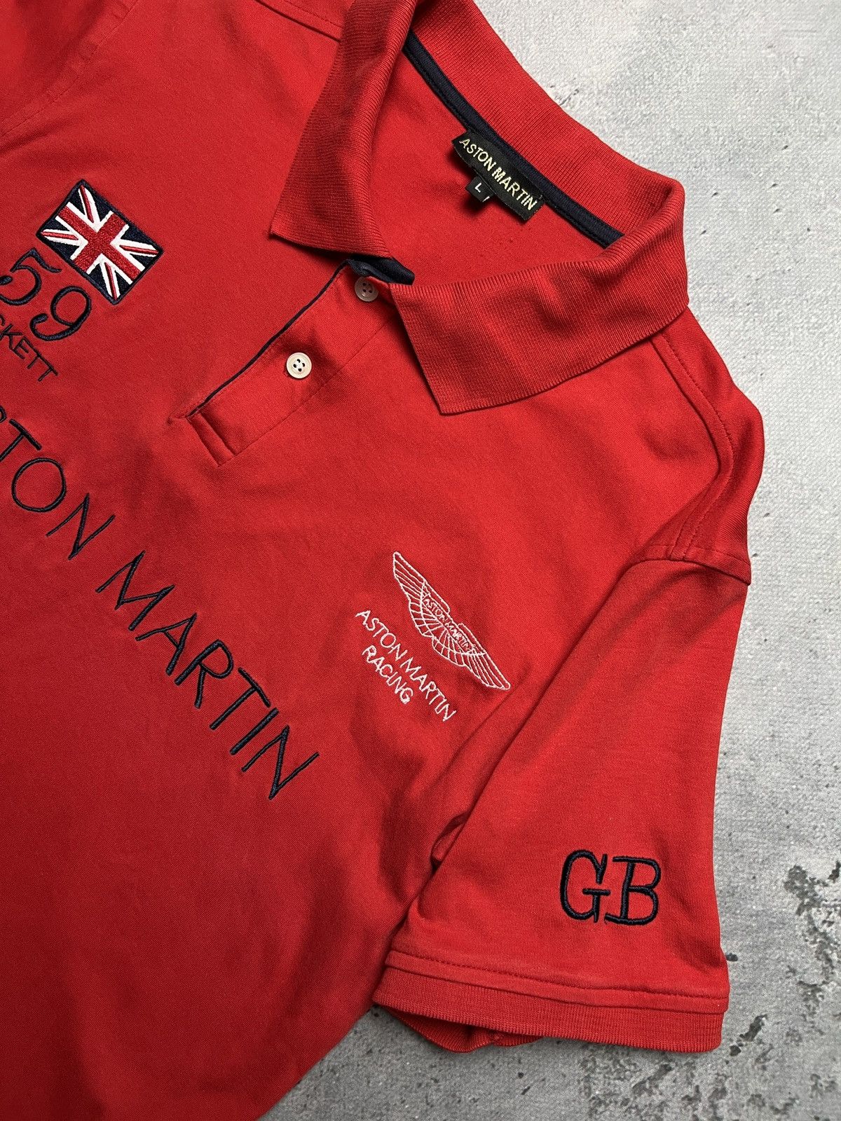 Hackett Hackett 59 Aston Martin GB Polo Racing Moto y2k Size US L / EU 52-54 / 3 - 7 Thumbnail