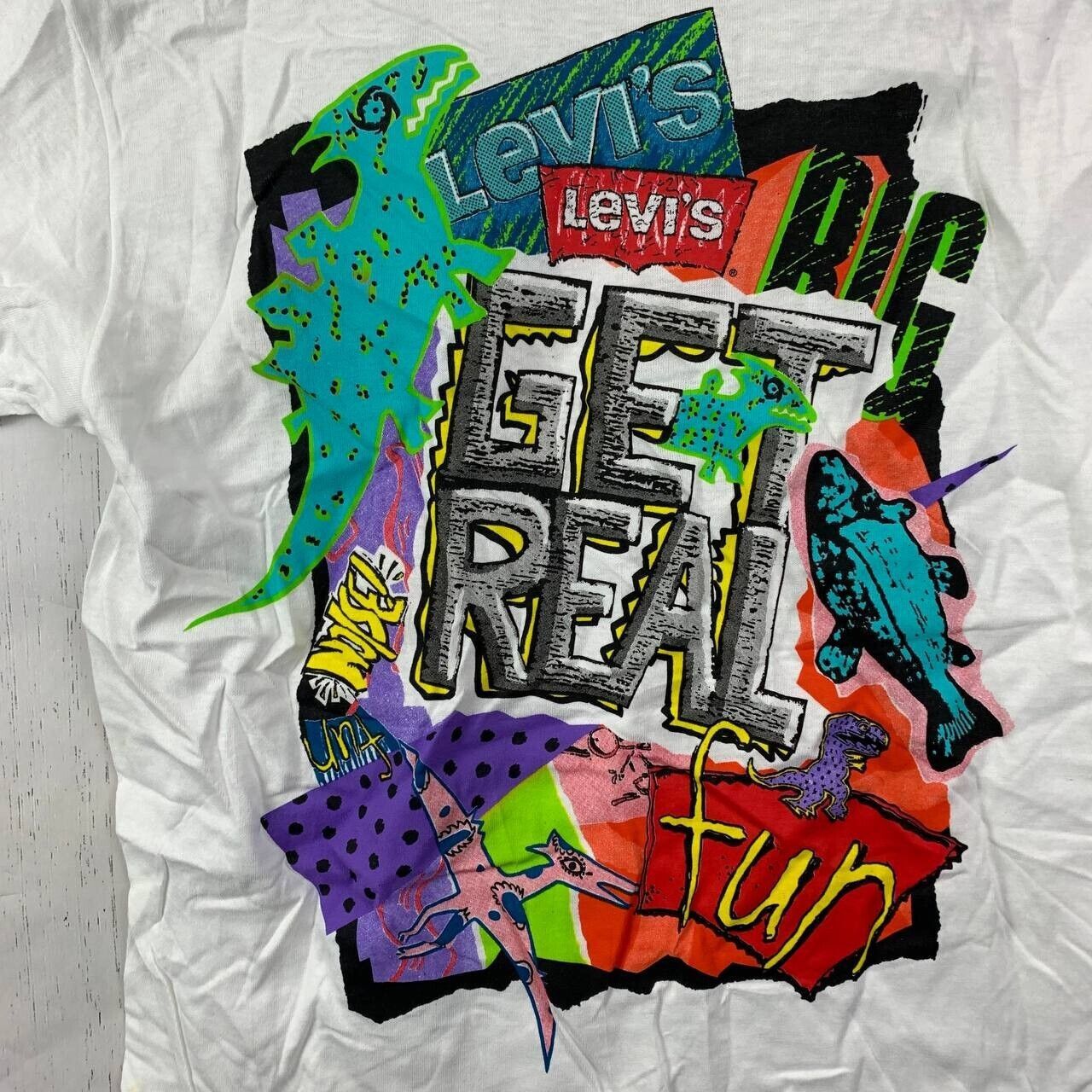 Hanes Vintage Levi's Get Real Small Hanes Casual T-Shirt Men Size US S / EU 44-46 / 1 - 7 Thumbnail