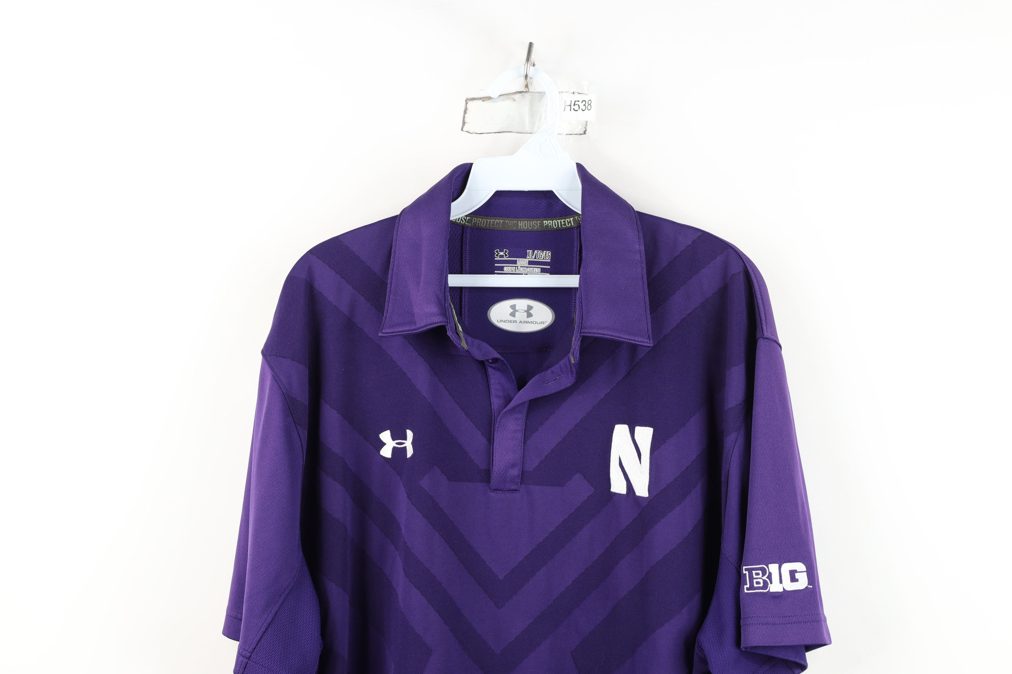 Under Armour Under Armour Northwestern University Football Polo Shirt Size US XL / EU 56 / 4 - 2 Thumbnail
