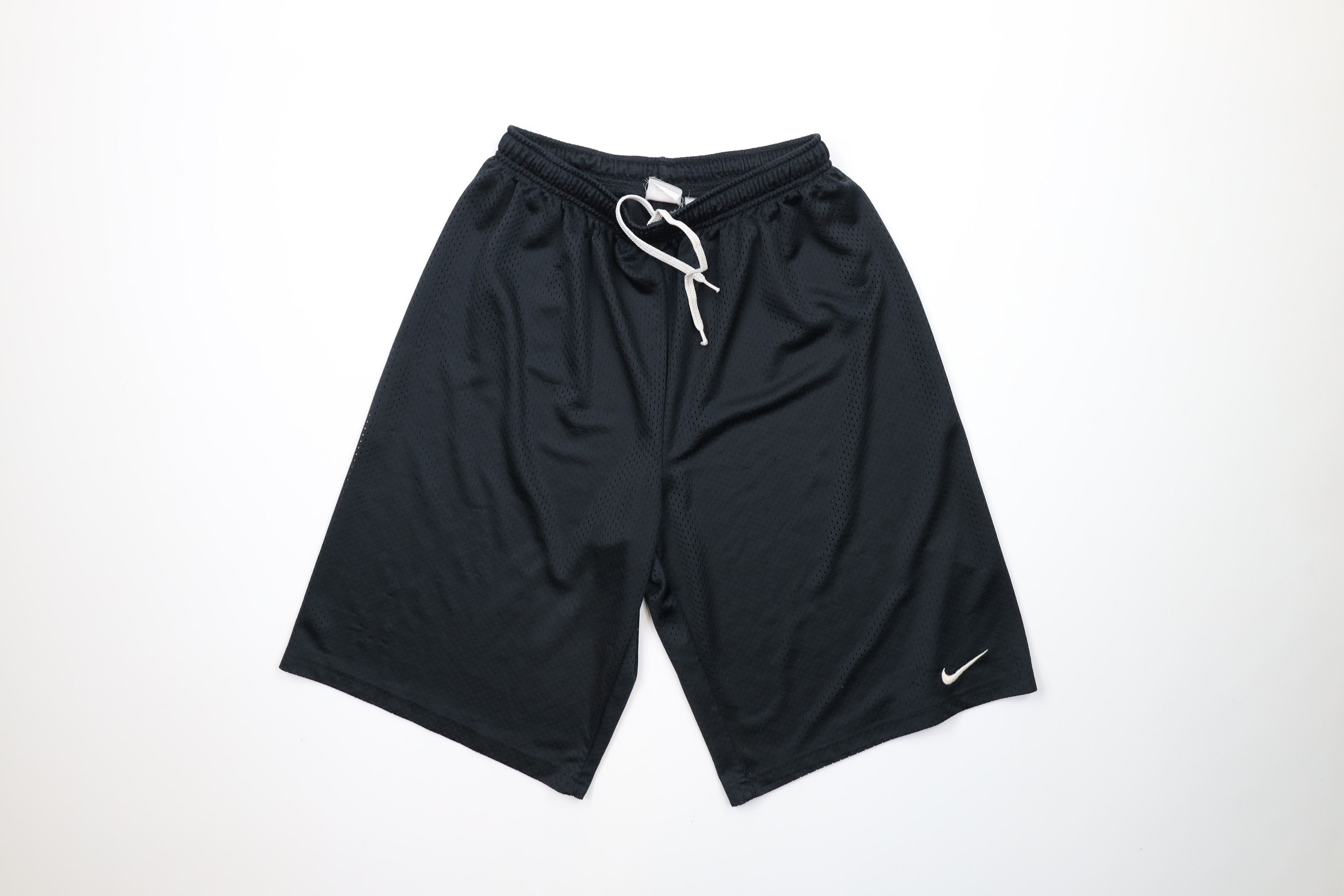 Nike × Vintage Vintage Nike Scott Mini Swoosh Above Knee Mesh Shorts Black Size US 30 / EU 46 - 1 Thumbnail