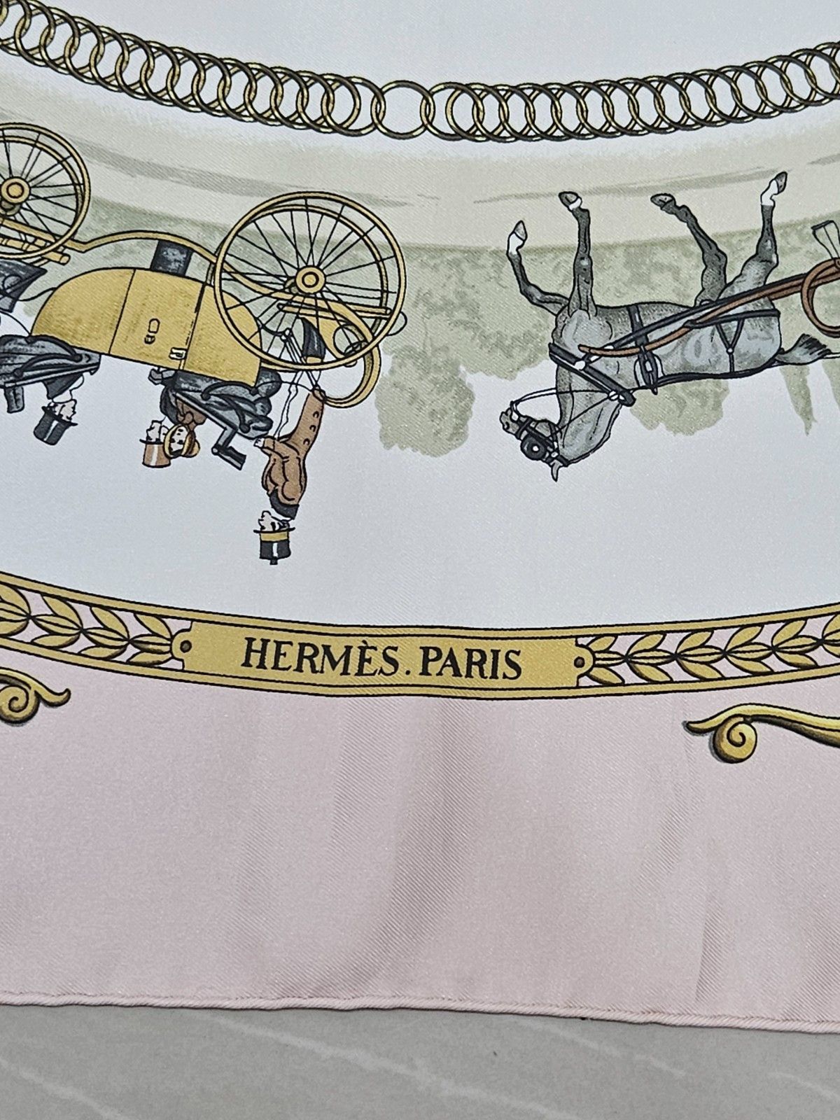 Hermes Hermes La Promenade de Longchamps by P. Ledoux Silk Scarf Size ONE SIZE - 3 Thumbnail