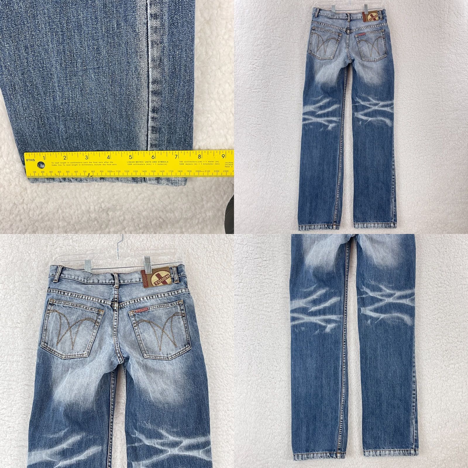 Denime Tough JeanSmith Jeans Mens 28x30 Blue Denim Straight Leg Vintage USA Cowboy Logo 5-Pocket Regular Fit Jeans Mens Size US 28 / EU 44 - 9 Thumbnail