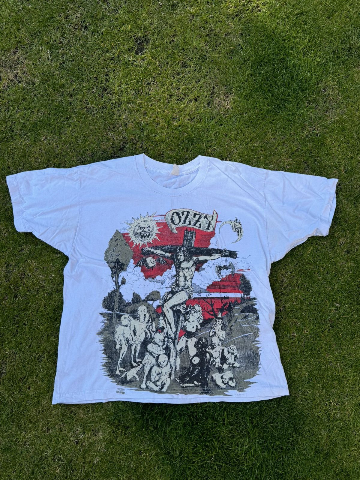 Band Tees × Ozzy Osbourne × Vintage 1991 Ozzy Osbourne Crucifixion Tee Size US XL / EU 56 / 4 - 1 Thumbnail