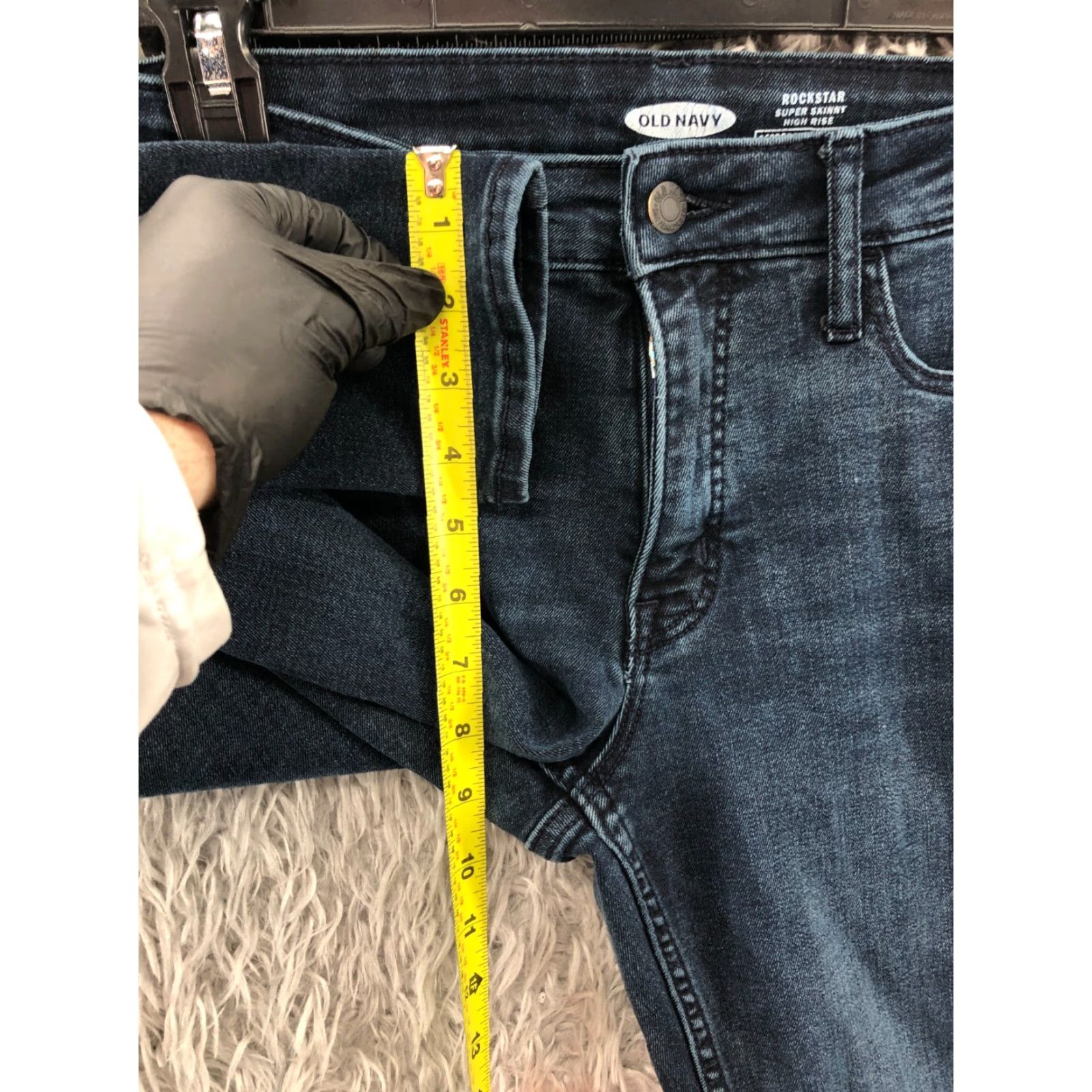 Old Navy Old Navy Jeans Womens Petite High Rise Super Skinny Blue size 4 Dark Wash Denim 5-Pocket Modern Classic Jeans Womens Size 27" / US 4 / IT 40 - 4 Thumbnail