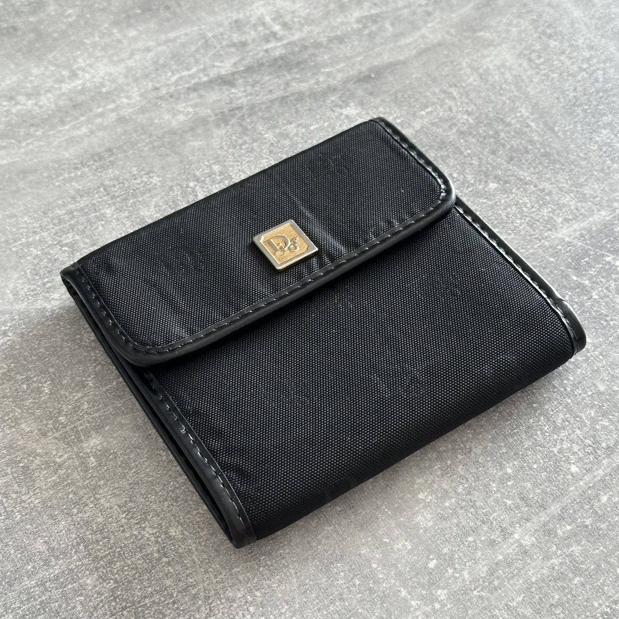 Christian Dior Monsieur Dior Wallet Black Canvas Leather Vintage from 1980’ Size ONE SIZE - 2 Thumbnail