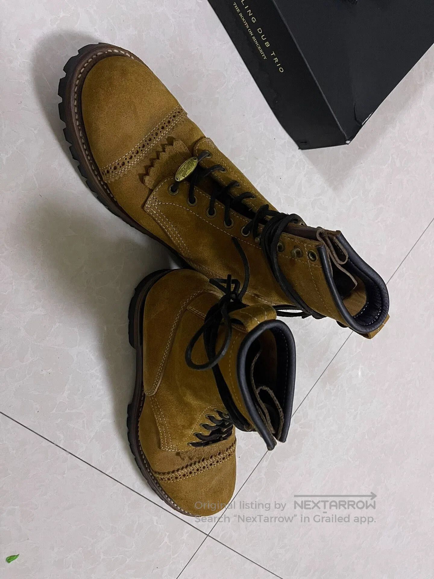 Japanese Brand limited edition de yong sheng combat boots. Size US 8.5 / EU 41-42 - 2 Thumbnail