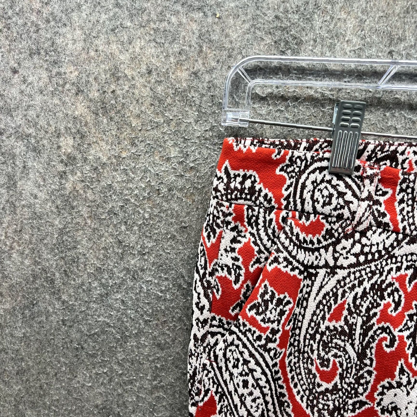 Etro Etro Pants Womens 40 Red Paisley Ankle Tapered Slim Dress Made In Italy Trousers Size 27" / US 4 / IT 40 - 7 Thumbnail