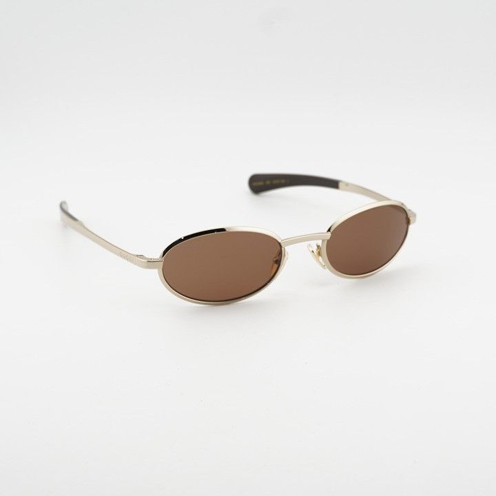 Gucci Gucci GG1942S 003 Women Sunglasses Gold Oval Frame, Brown Size ONE SIZE - 5 Thumbnail