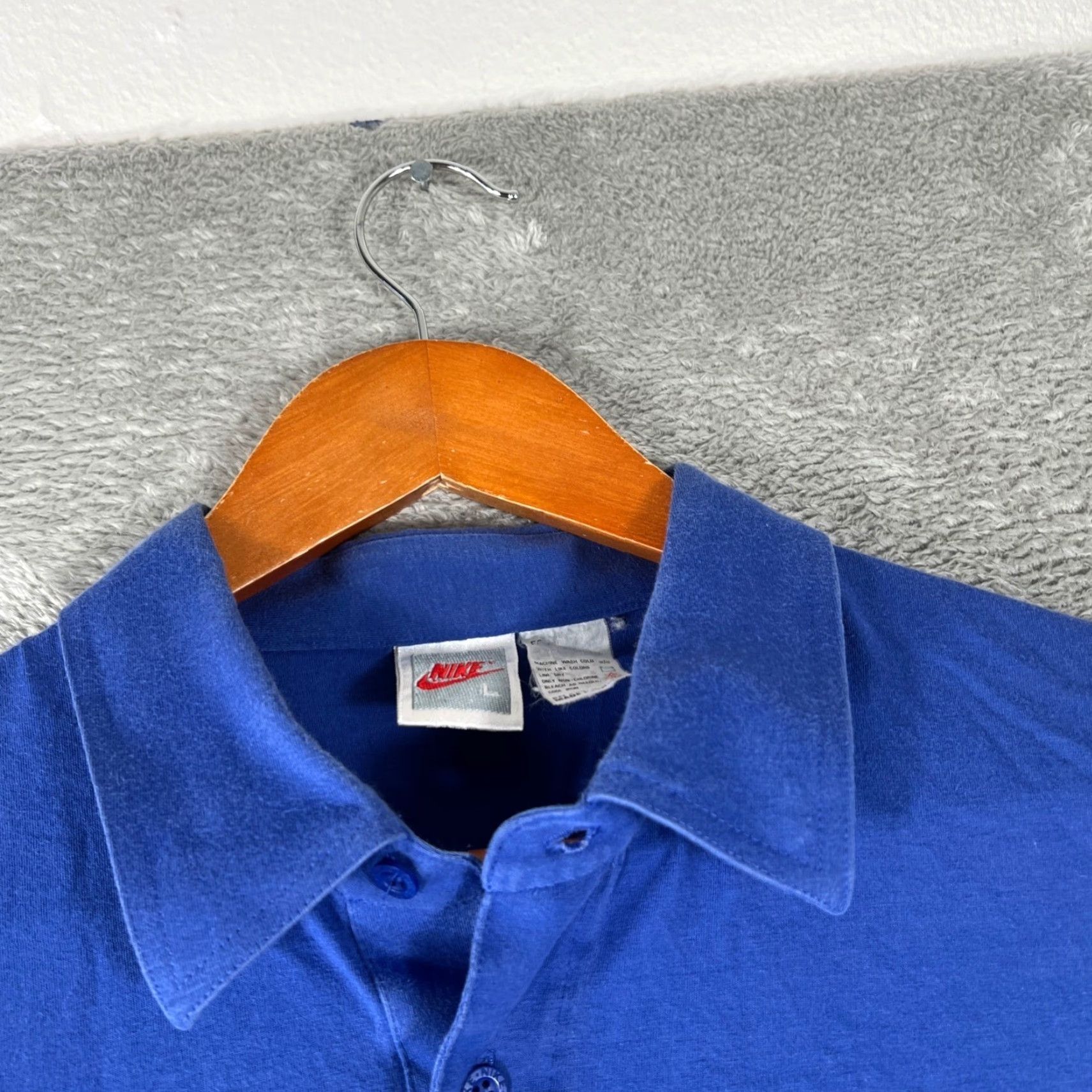 Nike VINTAGE Nike Polo Shirt Mens L Blue Embroidered Swoosh Logo 90s Sportswear Size US L / EU 52-54 / 3 - 4 Thumbnail
