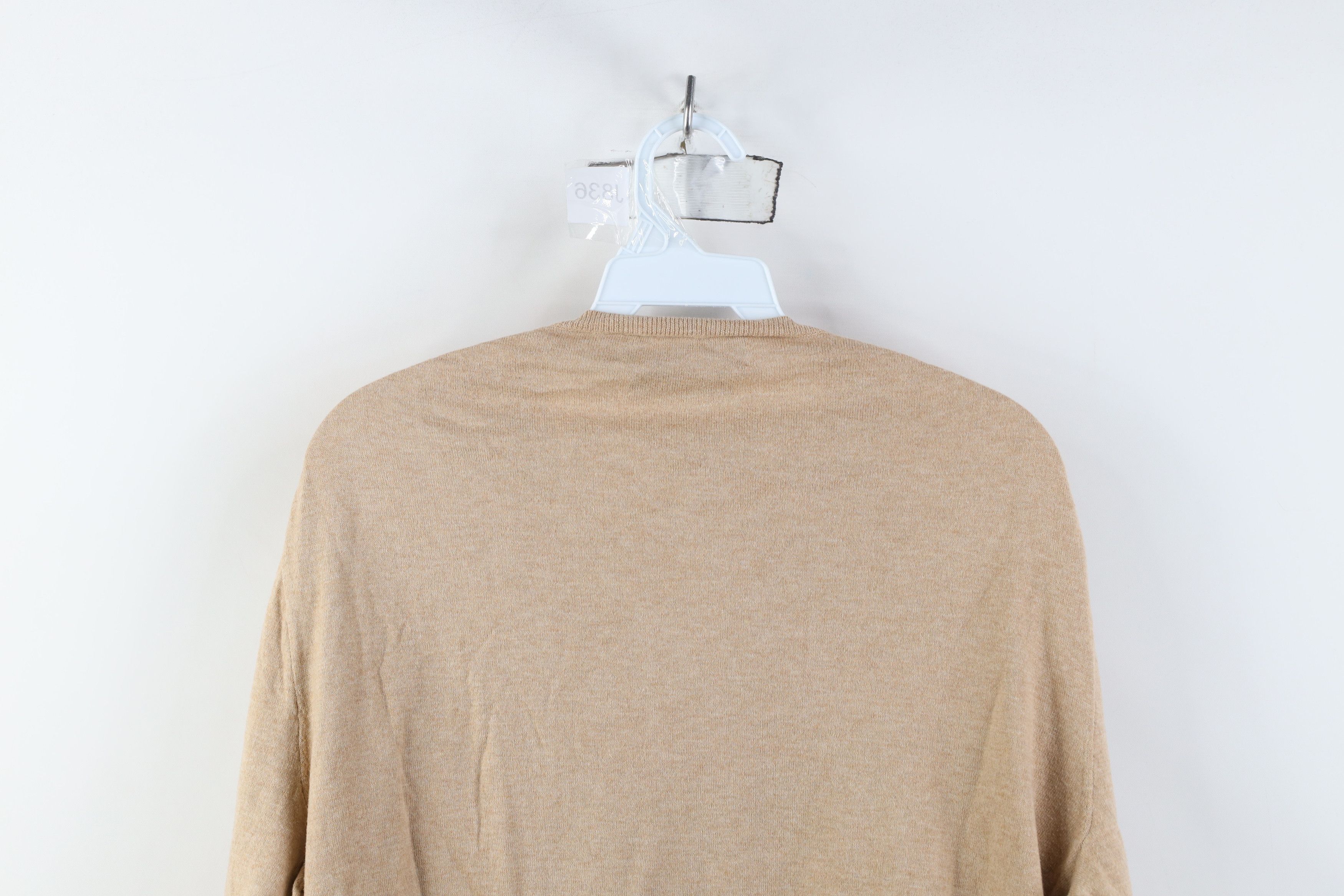 Ralph Lauren Vintage 90s Ralph Lauren Pima Cotton Knit Sweater Beige Size US M / EU 48-50 / 2 - 10 Thumbnail