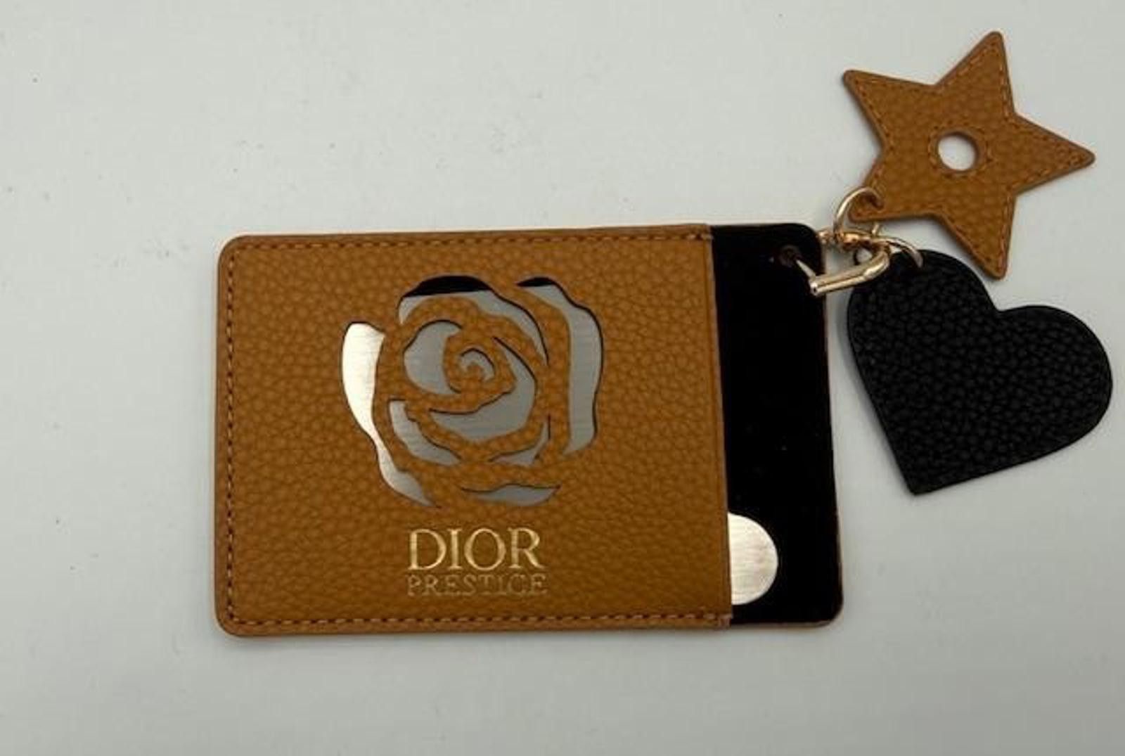 Other Dior Prestige Tan Mirror/Card Holder w/Black Heart/Star Size ONE SIZE - 2 Thumbnail