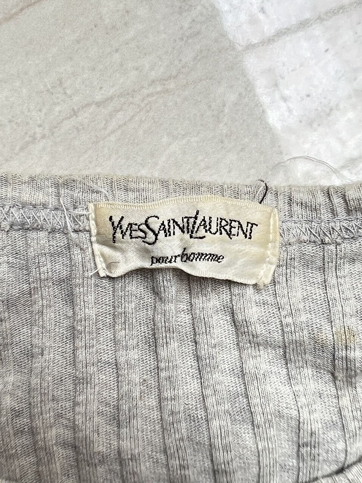 Yves Saint Laurent Yves Saint Laurent Pour Homme Knit T-shirt Size US XS / EU 42 / 0 - 6 Thumbnail