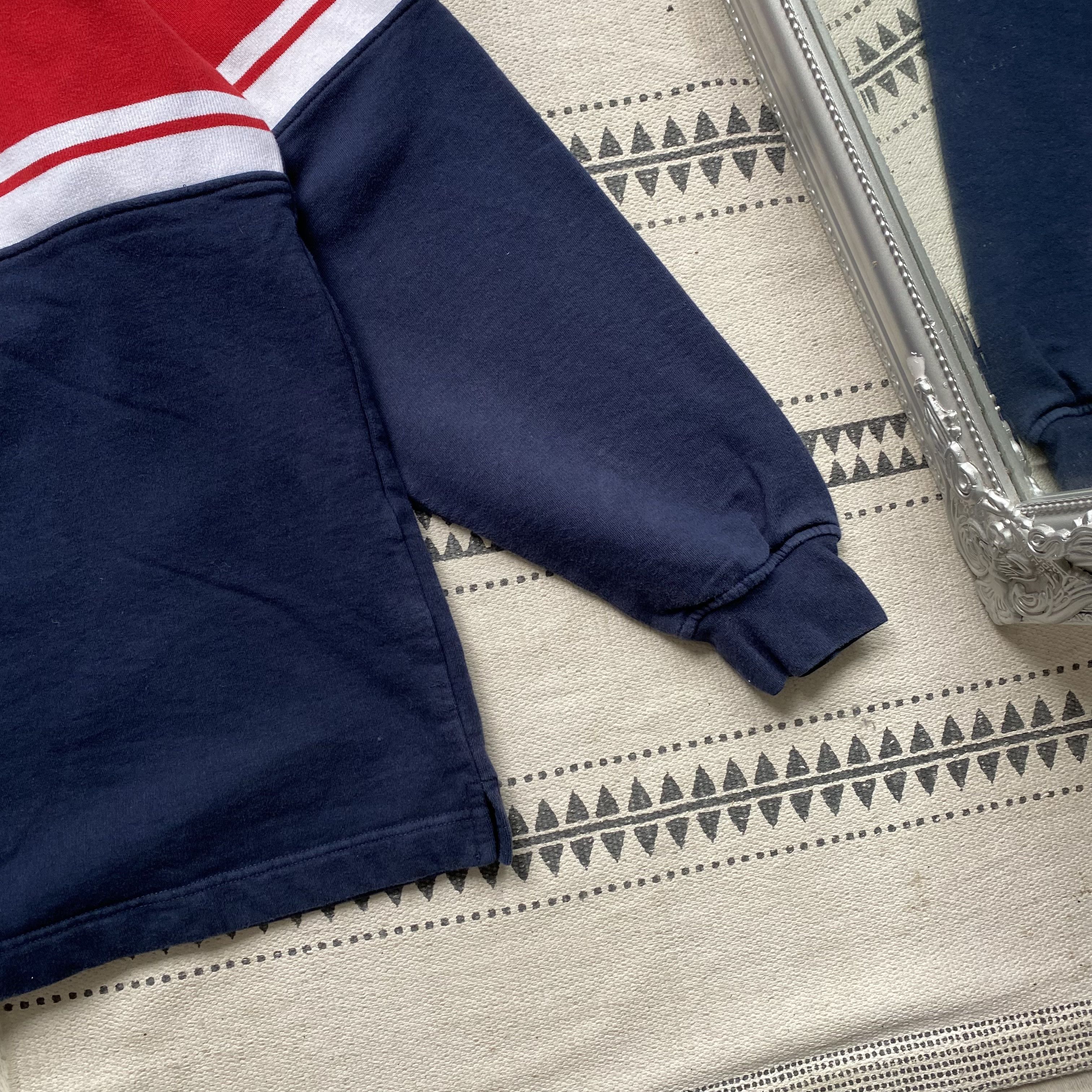 Wilson Vintage 90s USA Wilson Polo Sweatshirt Big logo half sweater Size US XL / EU 56 / 4 - 5 Thumbnail