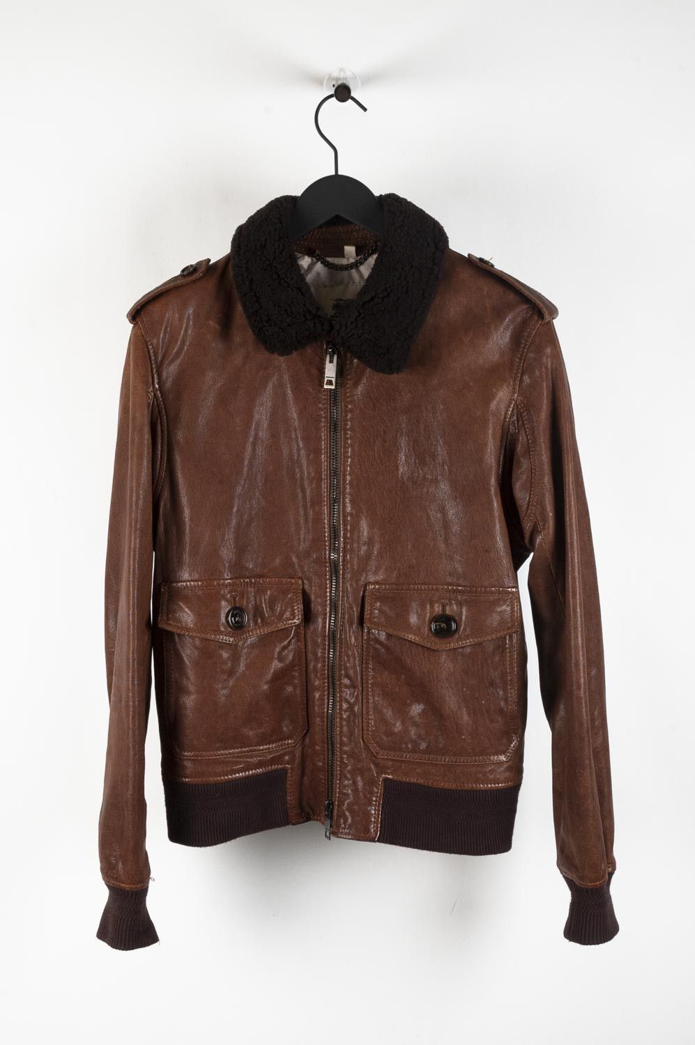 Burberry Burberry Leather Men Jacket London Size US L / EU 52-54 / 3 - 1 Thumbnail