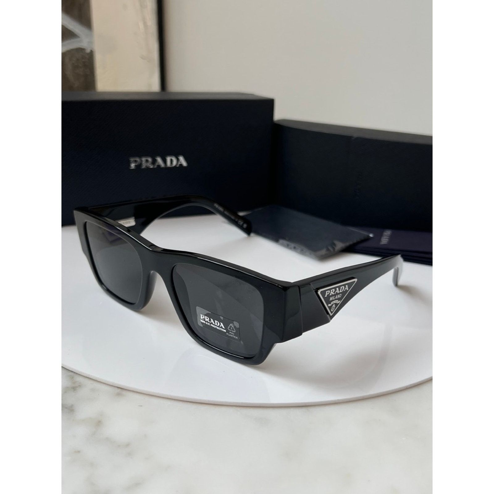 Prada NEW Prada PR10ZS Black Sunglasses Unisex $563 Size ONE SIZE - 5 Thumbnail