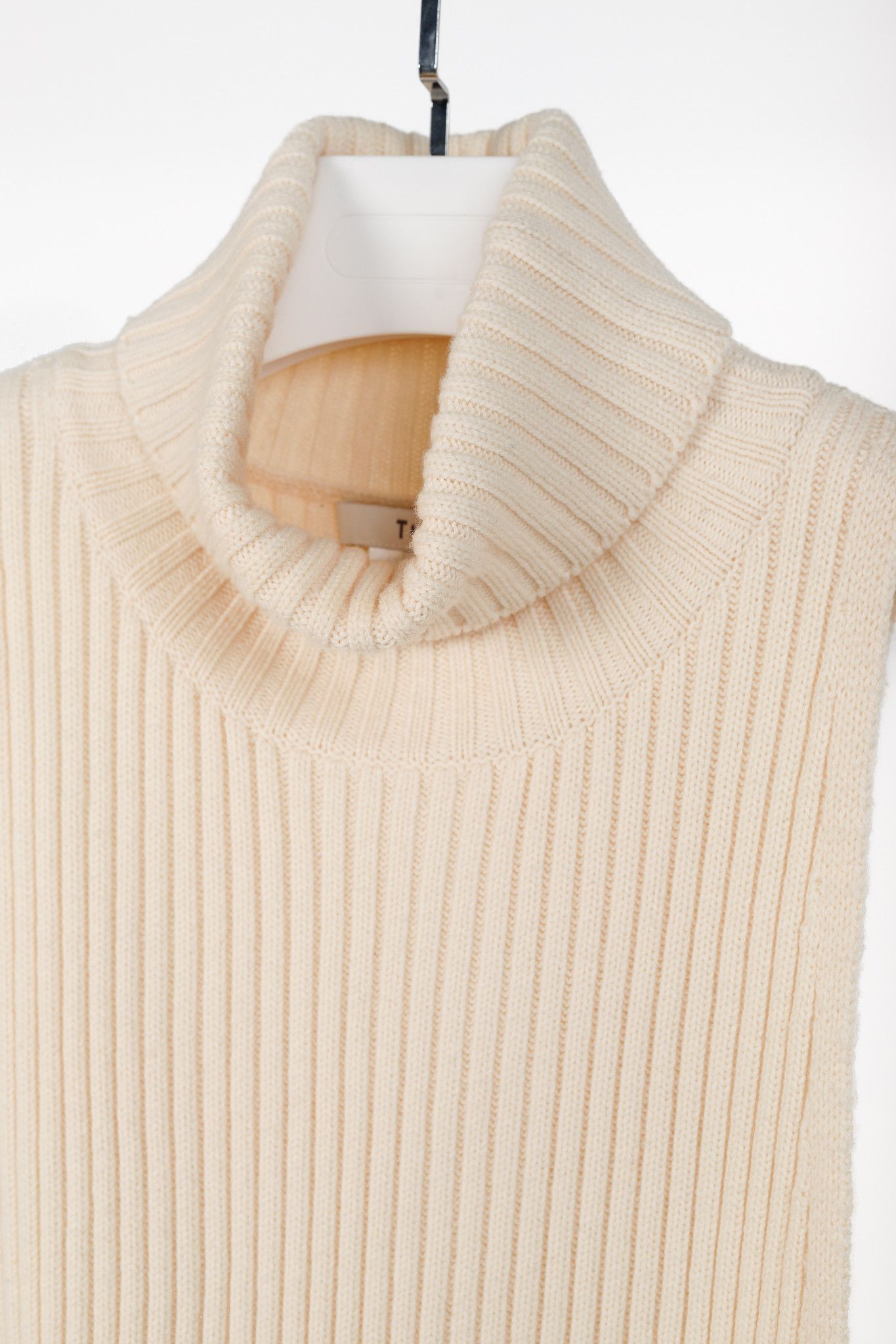 Tibi Tibi AW/19 Off-White Merino Rib Apron Turtleneck Dicky Size XS / US 0-2 / IT 36-38 - 5 Thumbnail