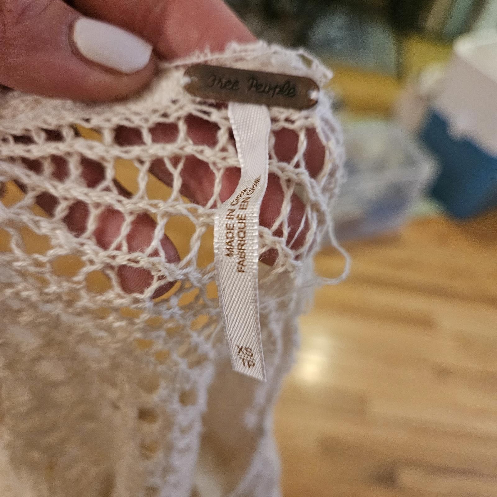 Free People Free People Bohemian Crochet Top with Fringe SZ XSM Size XS / US 0-2 / IT 36-38 - 2 Thumbnail