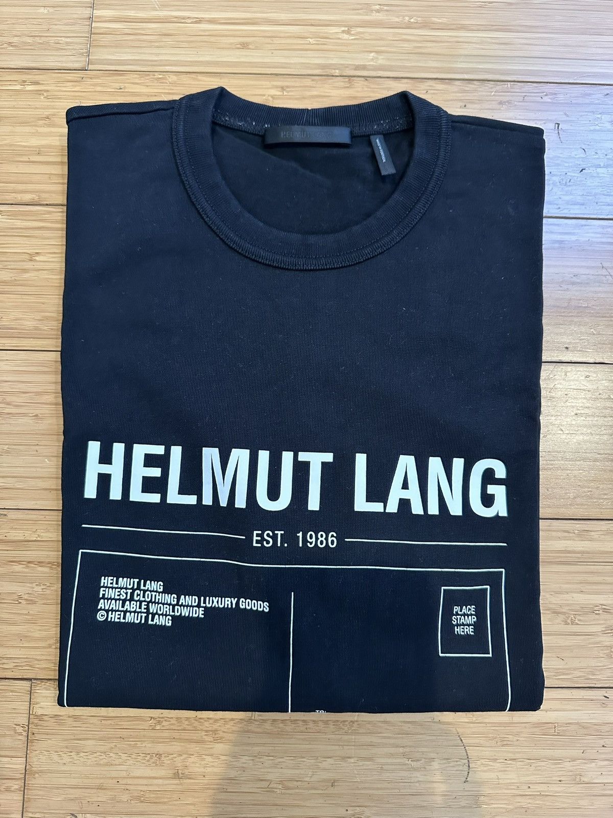 Helmut Lang Helmut Lang Black Graphic Logo Tee Size M Portugal Size US M / EU 48-50 / 2 - 4 Thumbnail
