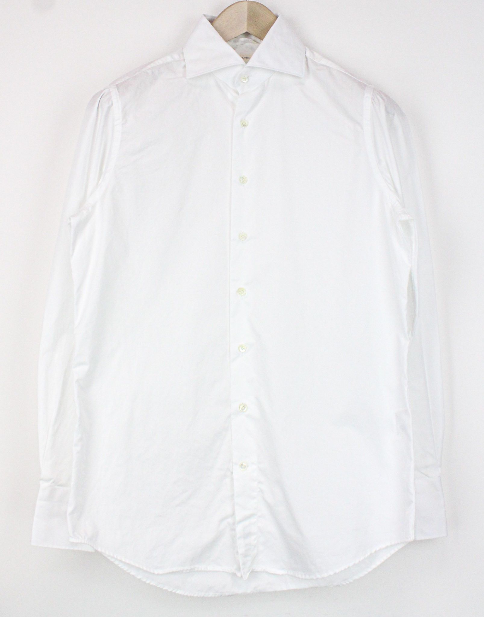 Suitsupply 37/14 1/2 Slim Cotton White Twill Shirt 73692 Size US S / EU 44-46 / 1 - 1 Thumbnail