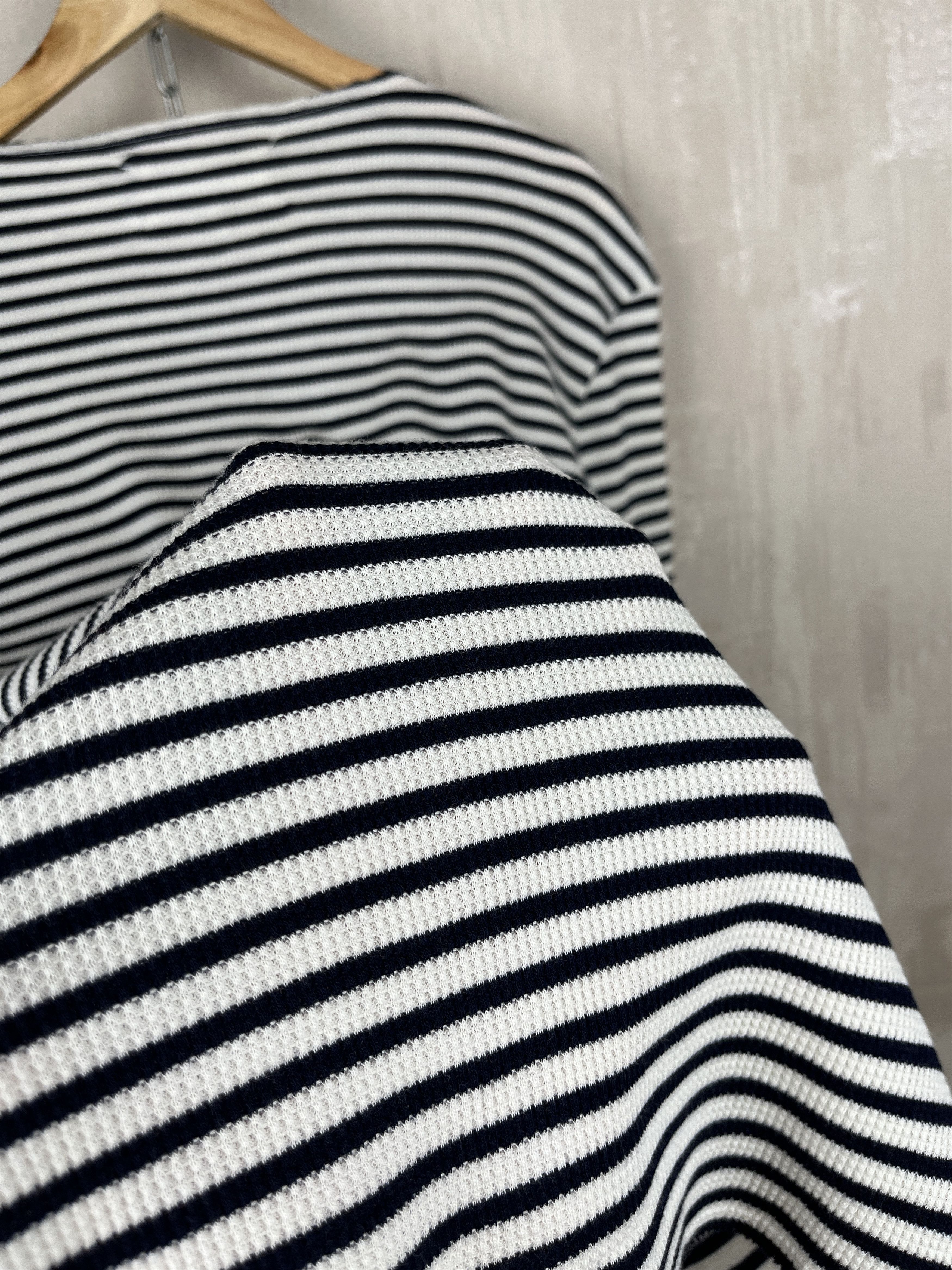 Maison Margiela Maison Margiela Striped Waffle Knit Raw Edge