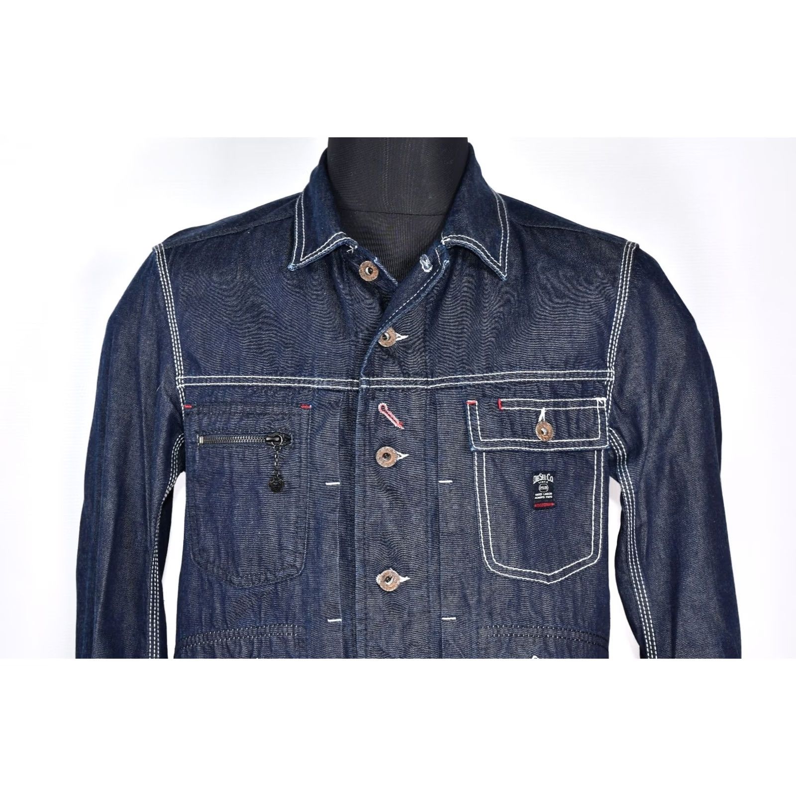 Diesel Diesel Miner-Em Embroidered Indigo Denim Jacket Men L Size US L / EU 52-54 / 3 - 3 Thumbnail