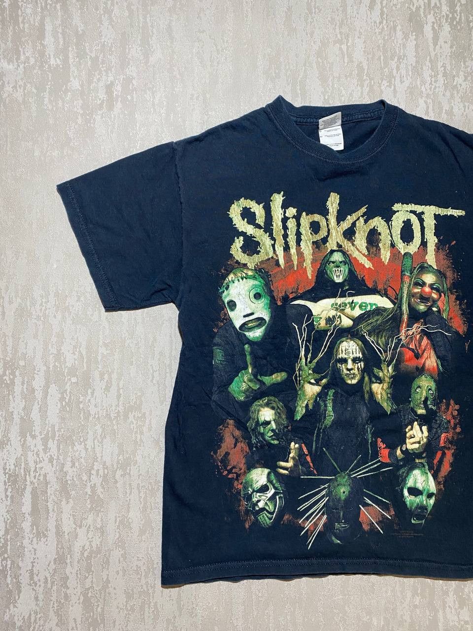 Band Tees 2010 Vintage Slipknot Seven Double Sided Big Logo T-Shirt Size US M / EU 48-50 / 2 - 2 Thumbnail