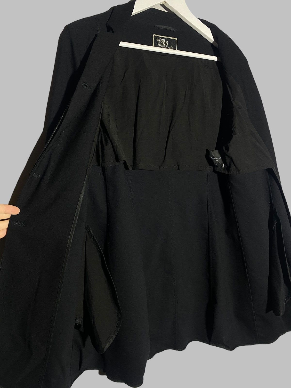 Annette Gortz Annette Gortz Black Designer Wool Cotton Blond Coat Jacket Size M / US 6-8 / IT 42-44 - 19 Thumbnail
