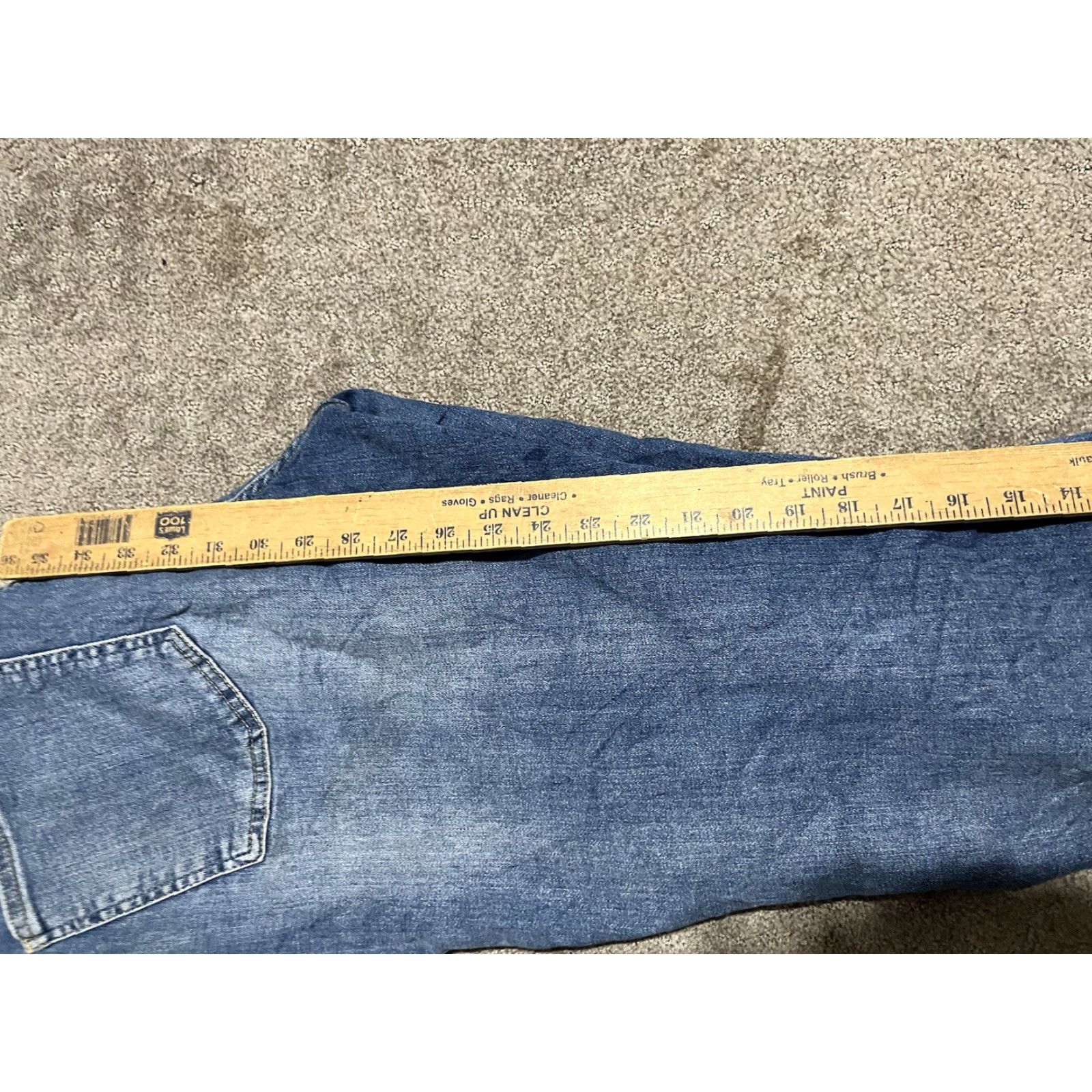 Ralph Lauren VINTAGE Lauren Ralph Lauren Women's Jeans Dark Wash 12 Modern Straight Blue - Jeans Womens 12 Dark Wash Straight (Stain on thighs) Size 34" / US 12 / IT 48 - 7 Thumbnail