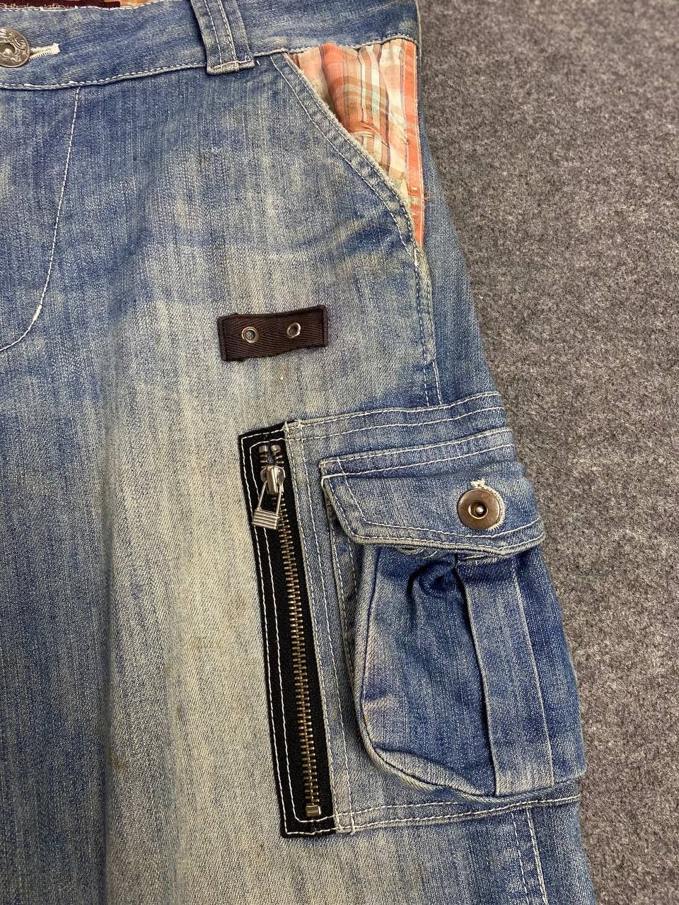 Japanese Brand japanese brand cargo denim flannel trim nice design Size US 34 / EU 50 - 9 Thumbnail