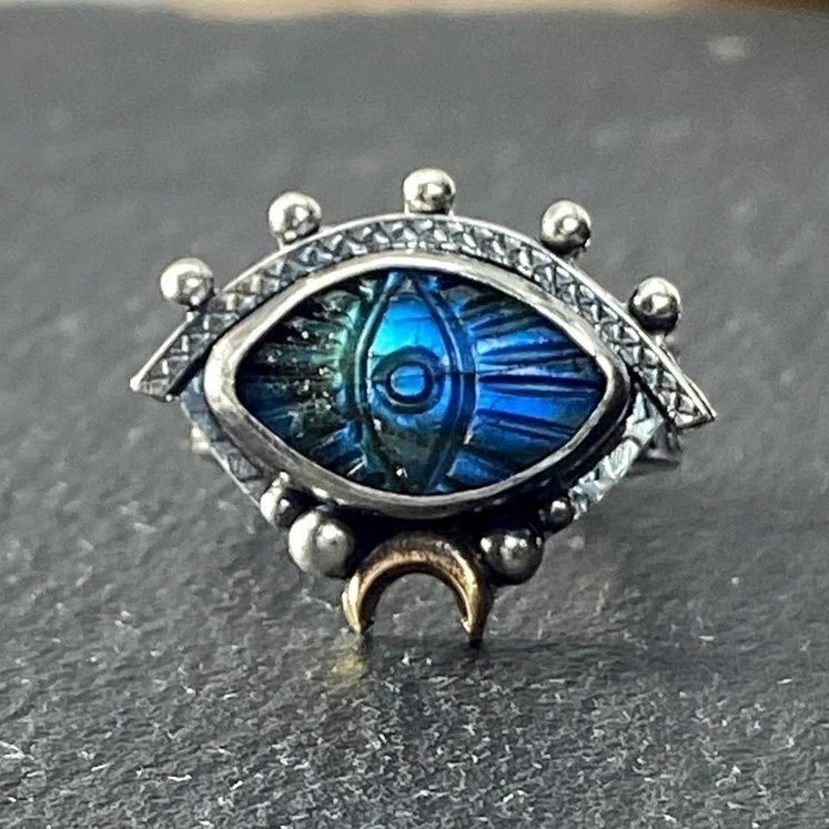 Jewelry Eye Vintage Jewelry Rings Open Size Chrome Ring (Size 7-13) Size ONE SIZE - 4 Thumbnail