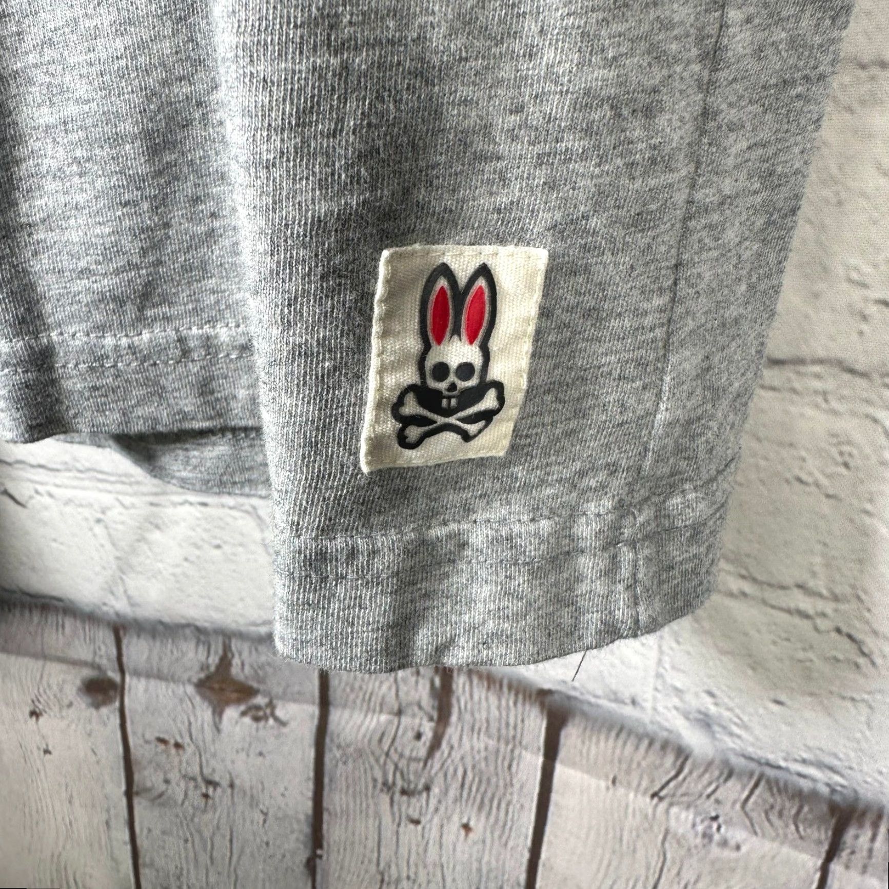 Psycho Bunny Psycho Bunny Mens T-Shirt Heather Grey 100% Cotton Graphic Print Skull Bunny Crew Neck Short Sleeve Size S Size US S / EU 44-46 / 1 - 3 Thumbnail