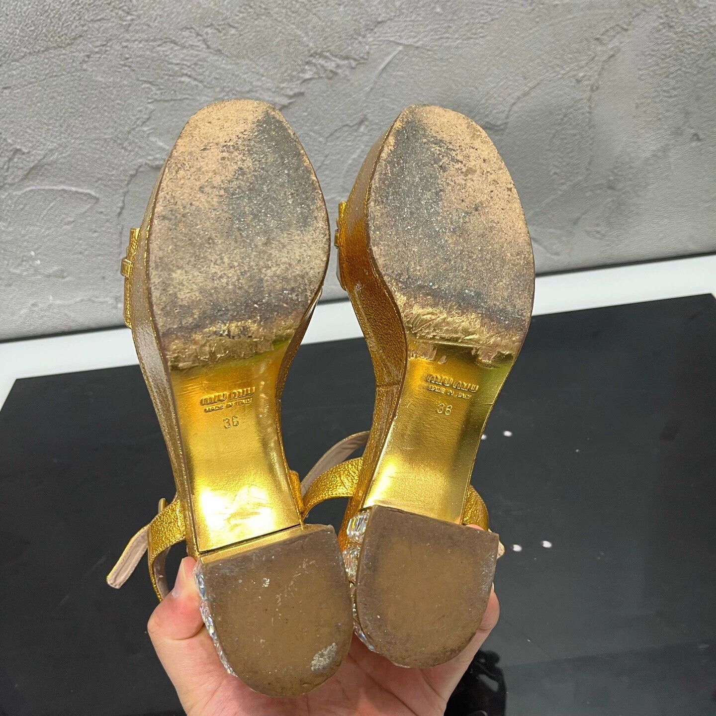 Miu Miu Miu Miu crystal high heels EU 36 Size US 5 / IT 35 - 6 Thumbnail