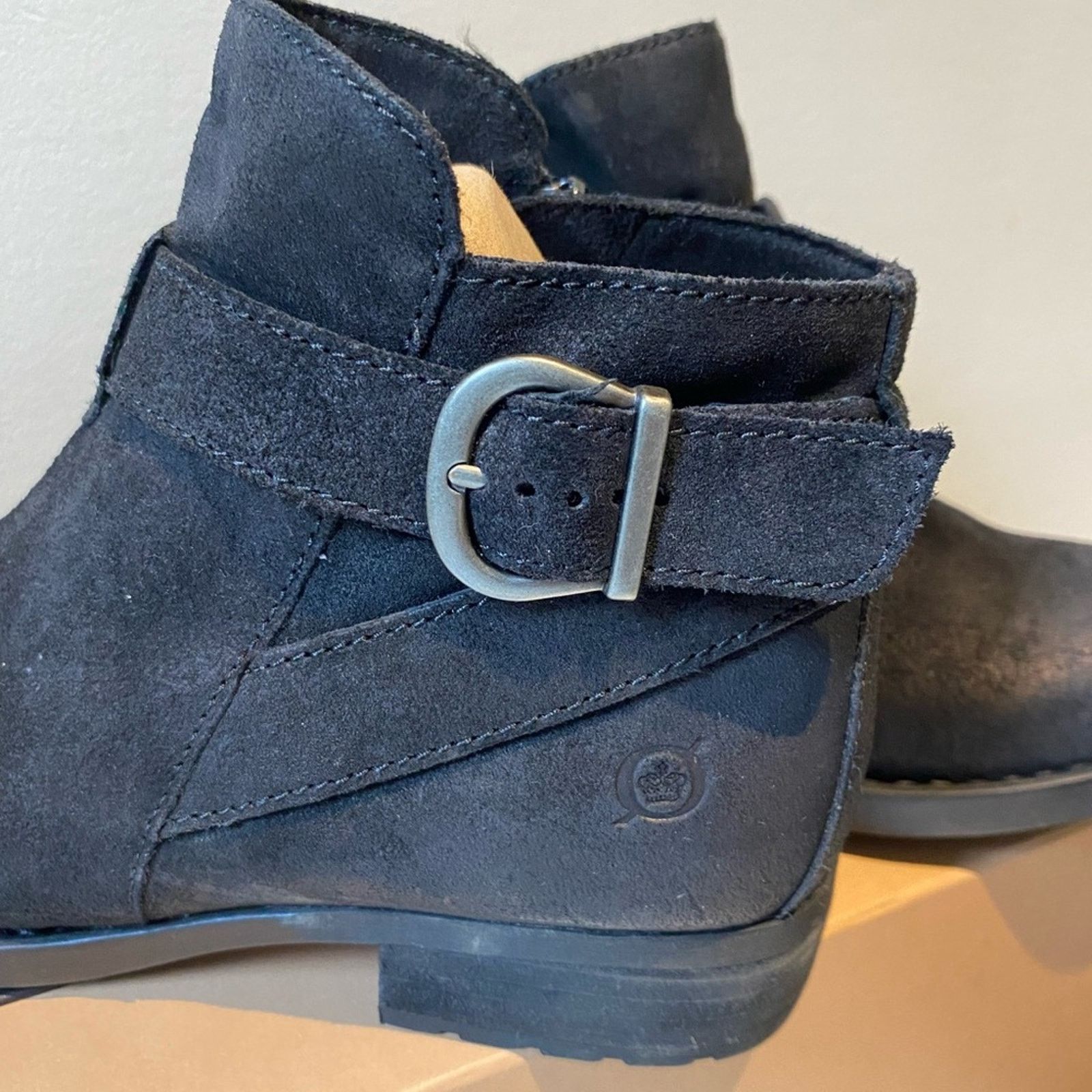 Born BNWT BORN Ankle Bootie In Black Suede Size 6 NEW #F31609 Size US 6 / IT 36 - 3 Thumbnail