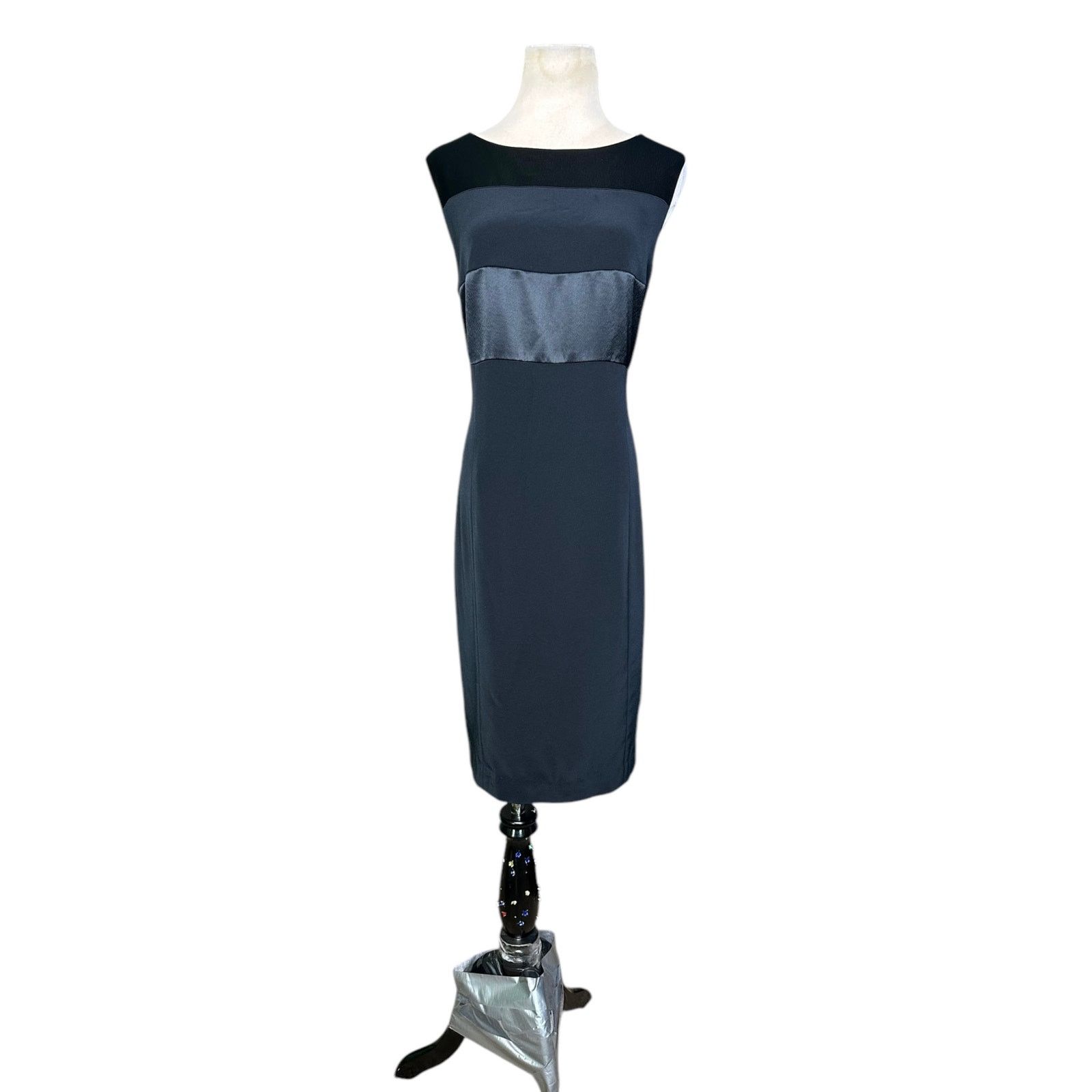 Jones New York JONES NEW YORK black sheath cocktail dress size 10 Size L / US 10 / IT 46 - 9 Thumbnail
