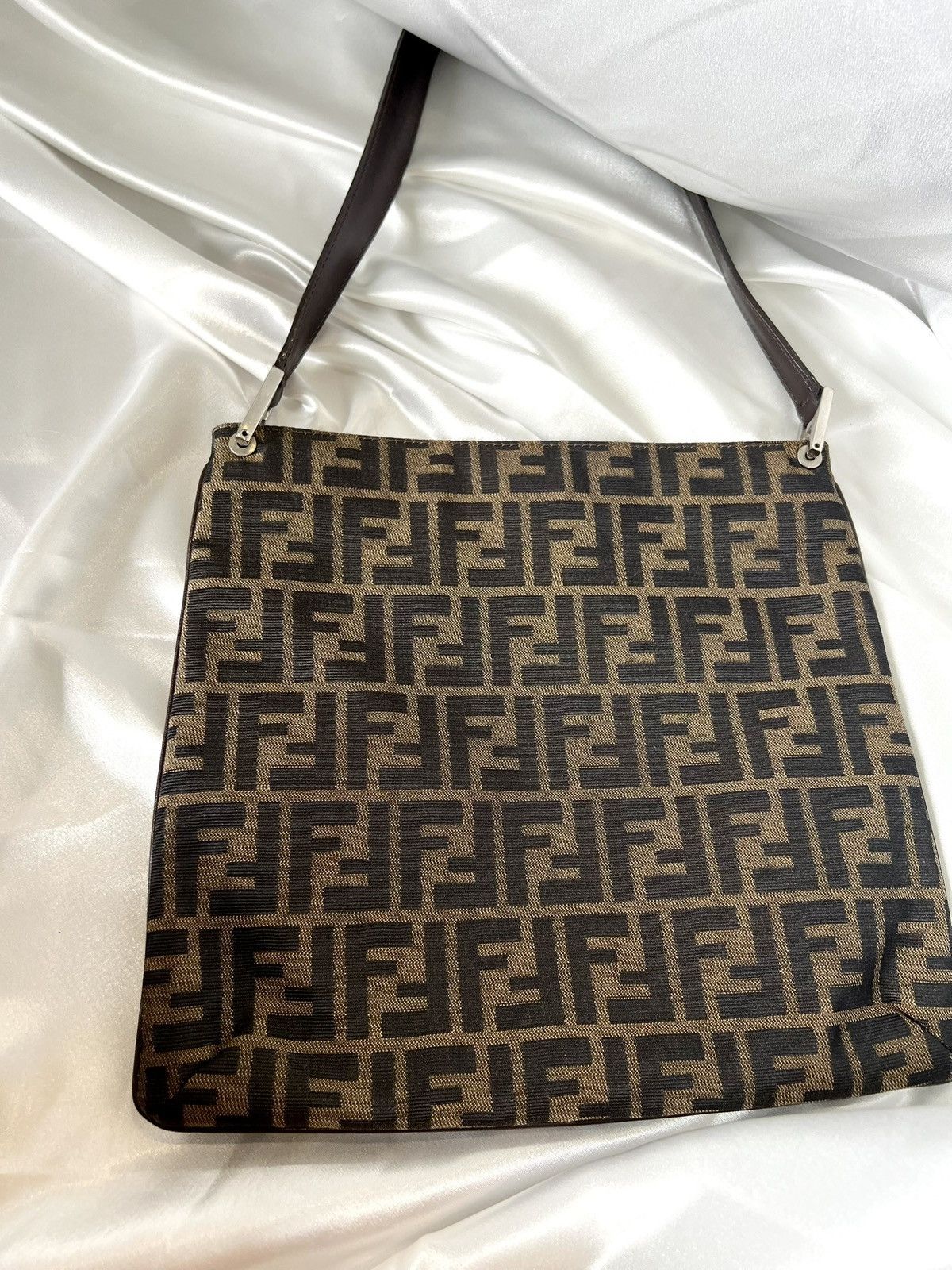 Fendi Fendi Zucca Canvas Flat Shoulder Bag Size ONE SIZE - 3 Thumbnail