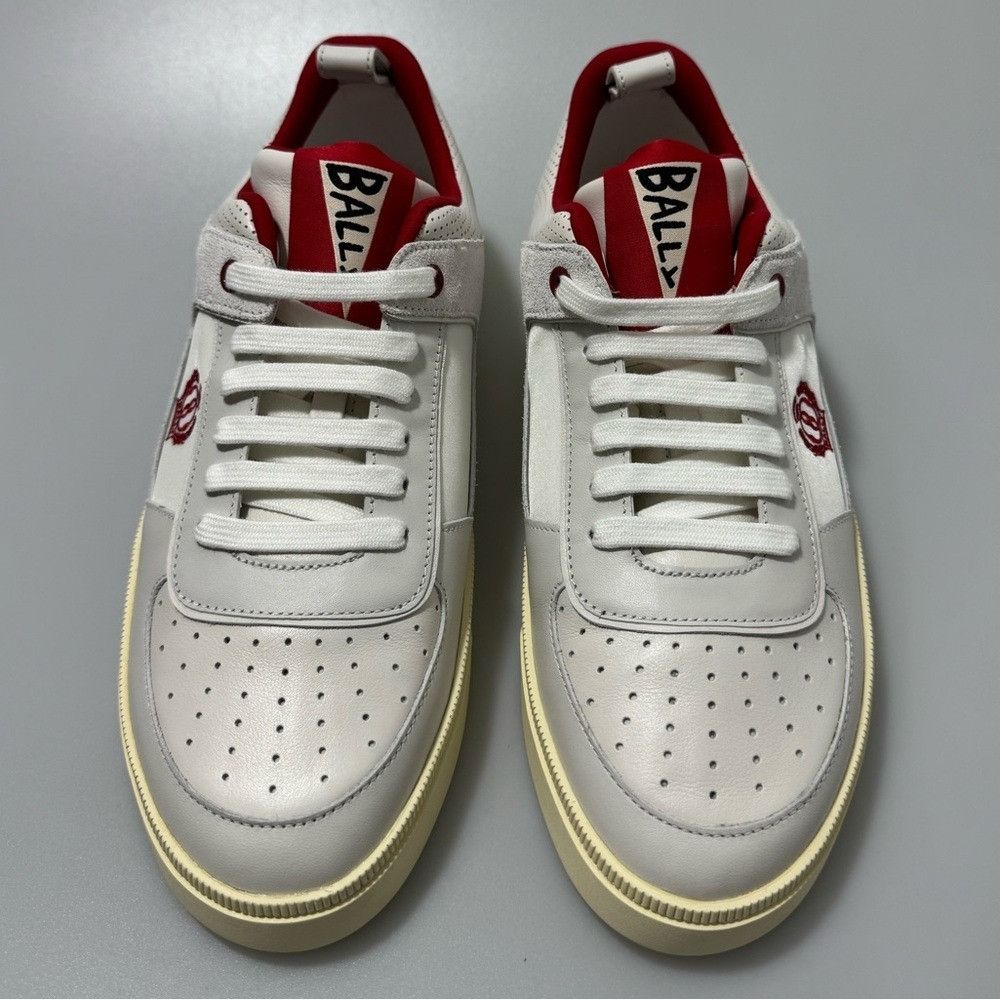 Bally Bally Riweira Low-Top Sneakers White Red Men’s Size 10 Size US 10 / EU 43 - 3 Thumbnail