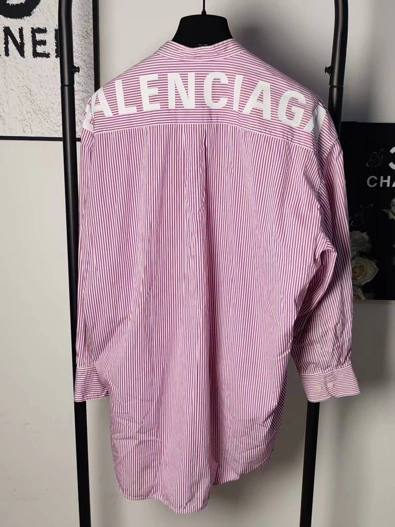 Balenciaga Balenciaga Back Logo Striped Shirt - dmc Size US M / EU 48-50 / 2 - 1 Thumbnail