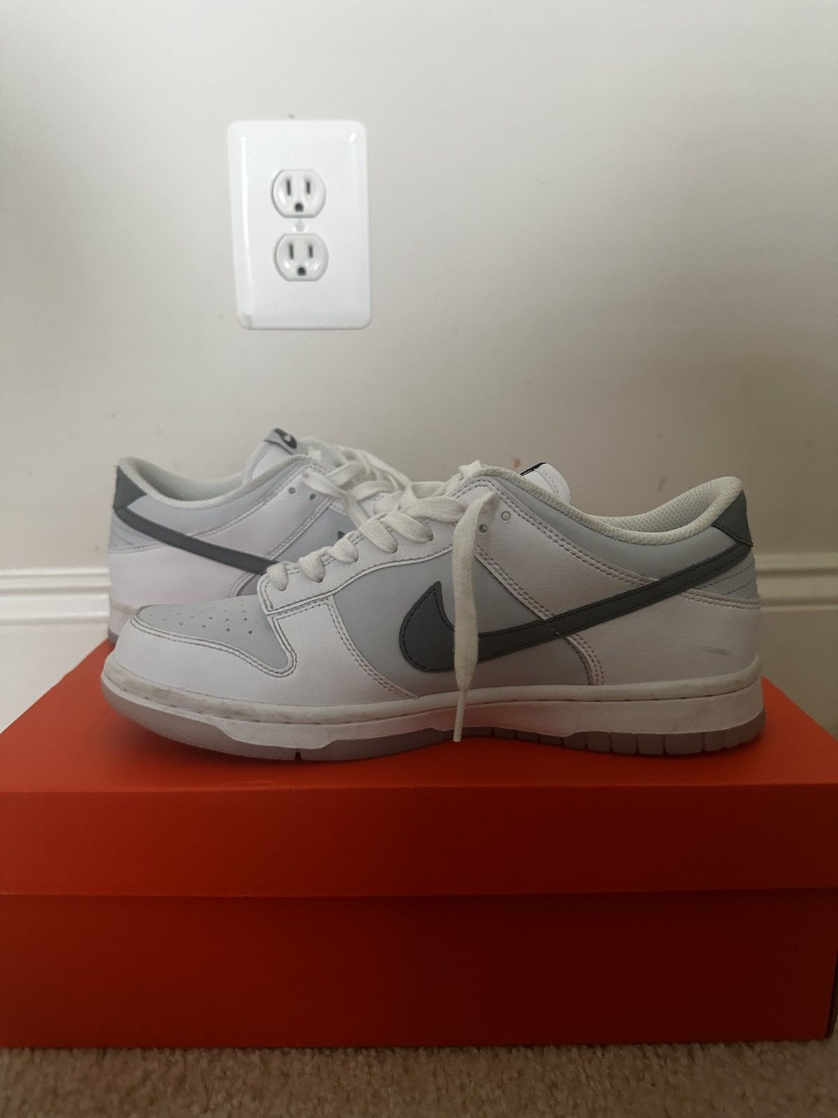 Nike Size 7- Nike Dunk Low Reflective Swoosh Size US 7 / EU 40 - 1 Thumbnail
