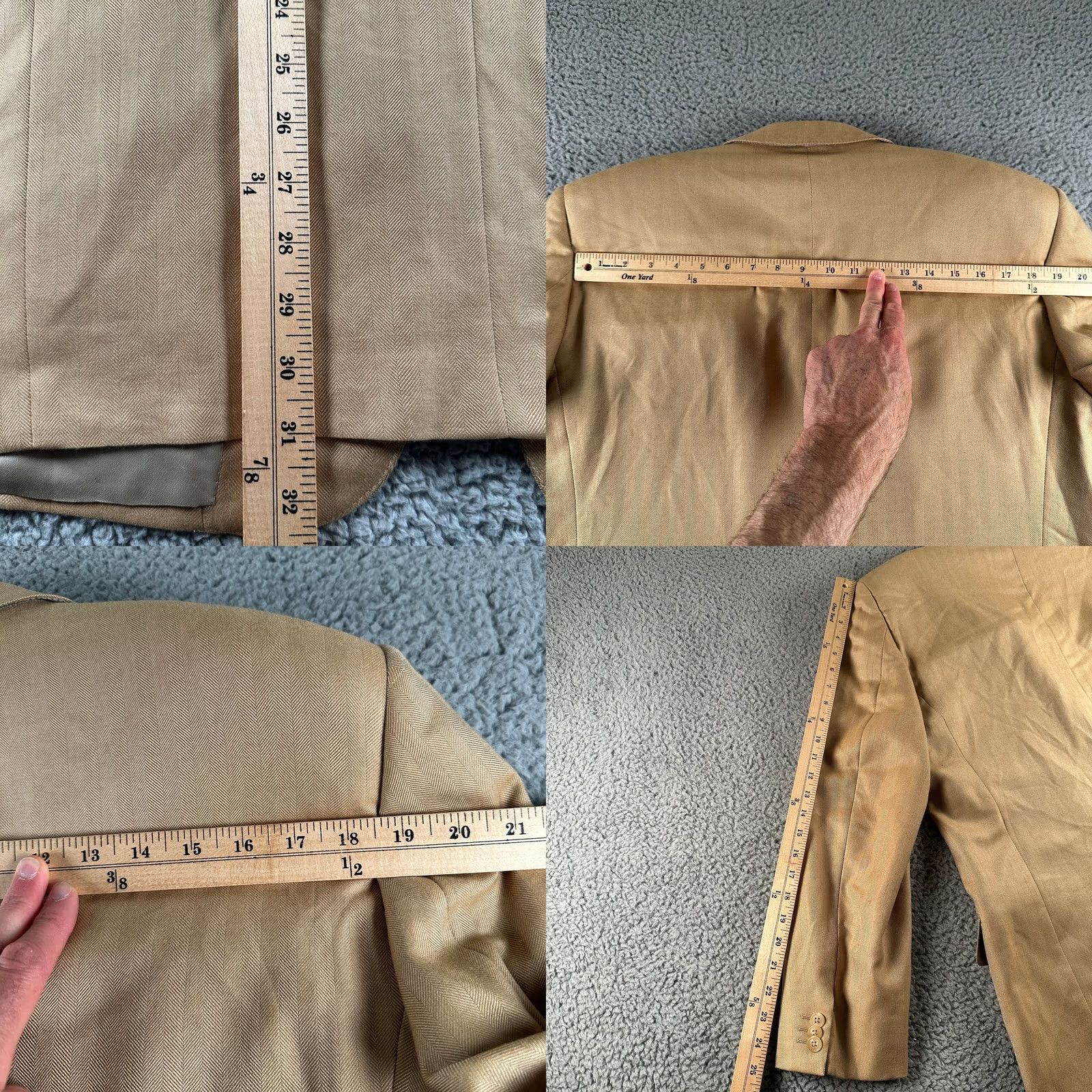 Ermenegildo Zegna Ermenegildo Zegna Sport Coat Mens 54 Camel Pure Cashmere Herringbone Italy Made Size US L / EU 52-54 / 3 - 10 Thumbnail