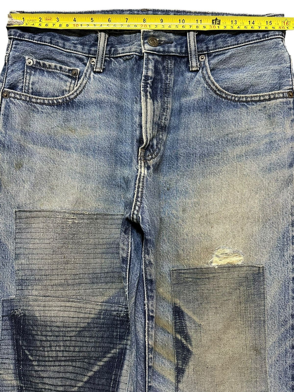 Japanese Brand Vintage Japanese Brand Blue Wash Style Patches Jeans Size US 31 - 11 Thumbnail