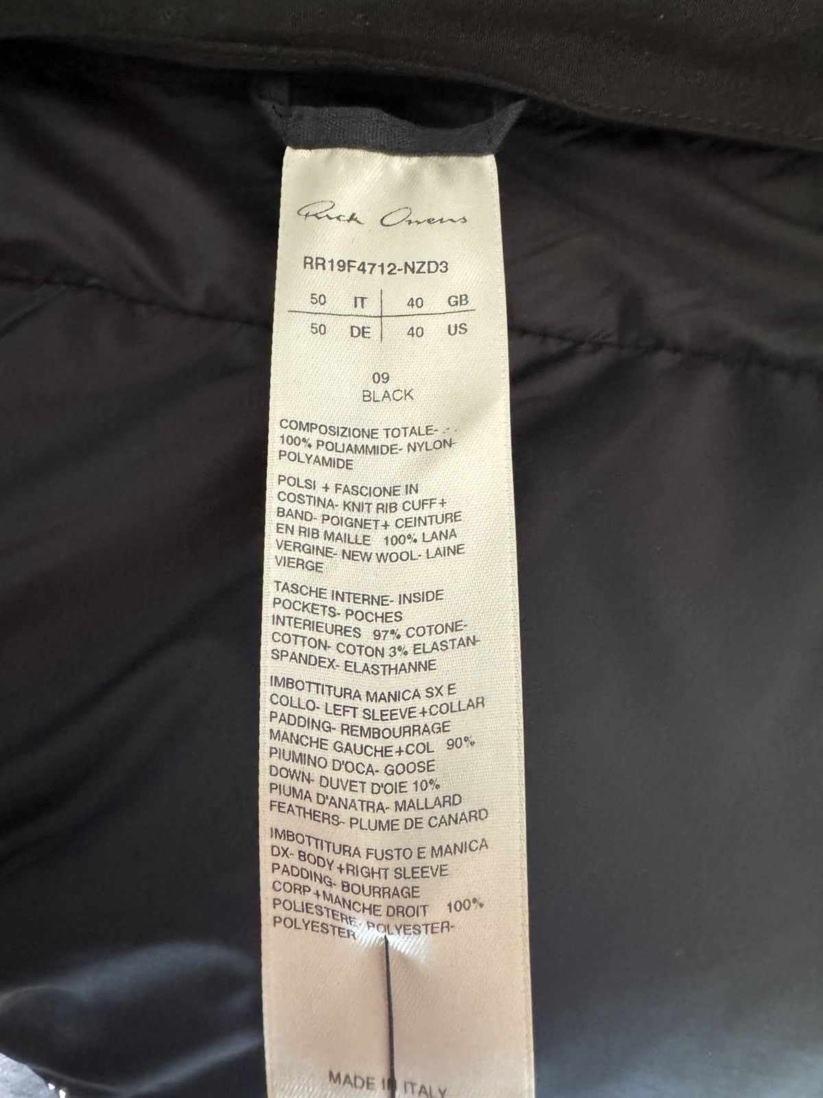 Rick Owens Rick Owen’s FW19 “Larry” puffer jacket Size US L / EU 52-54 / 3 - 8 Thumbnail