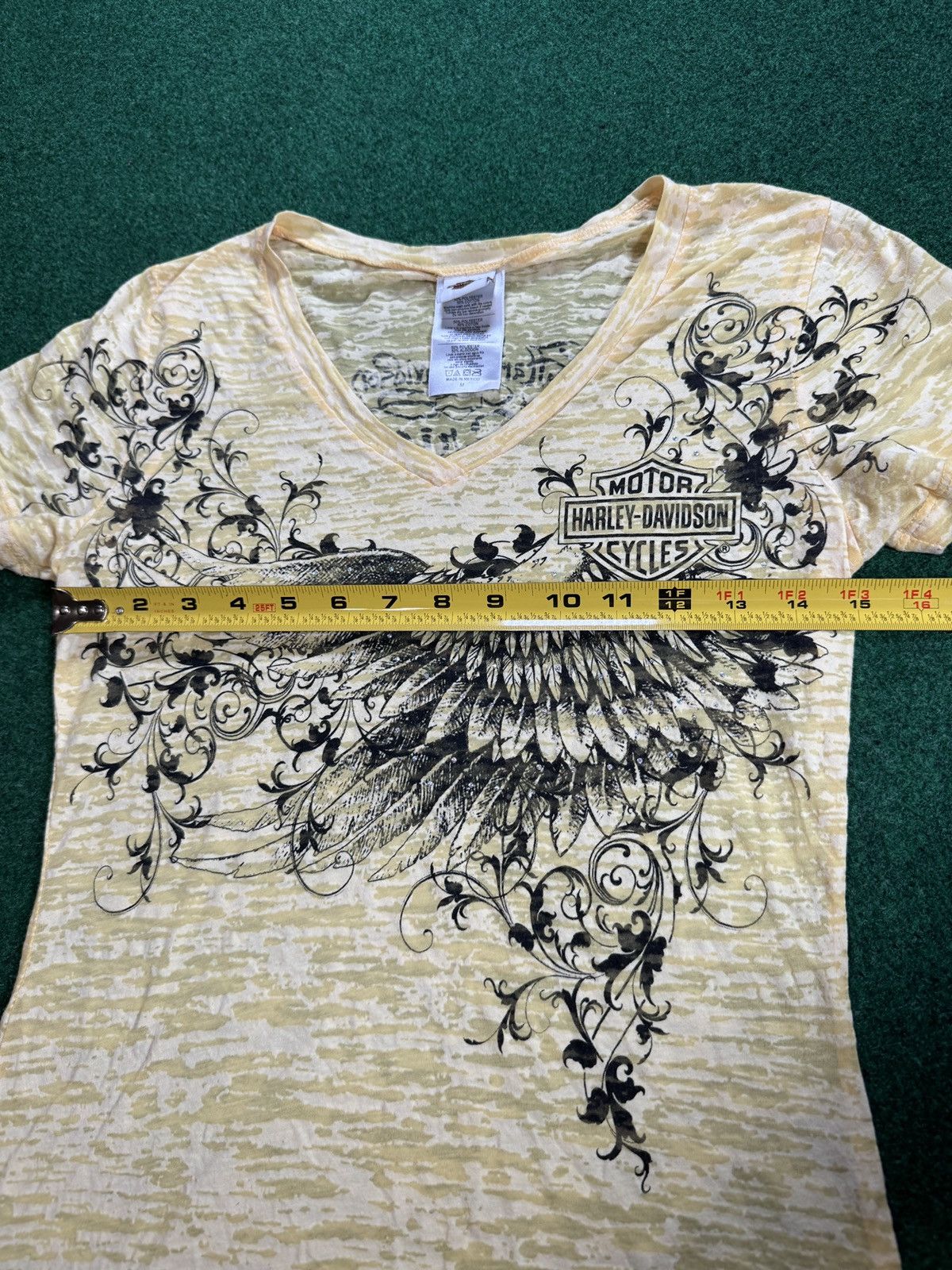 Harley Davidson × Vintage Harley Davidson Biker Affliction Ed Hardy Style Femme Shirt Size M / US 6-8 / IT 42-44 - 6 Thumbnail